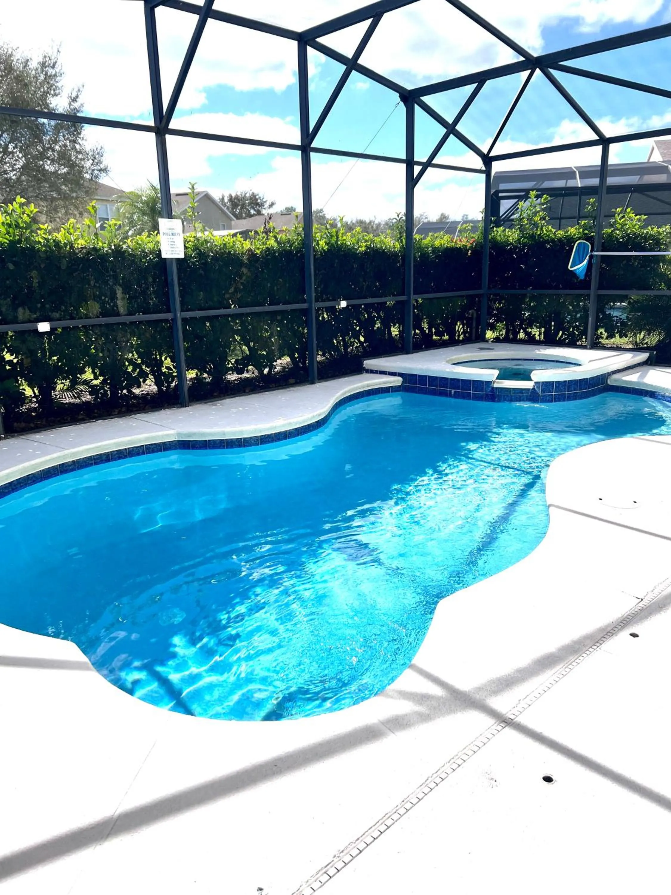 Pool view in Cozy Villa With South Facing Pool
