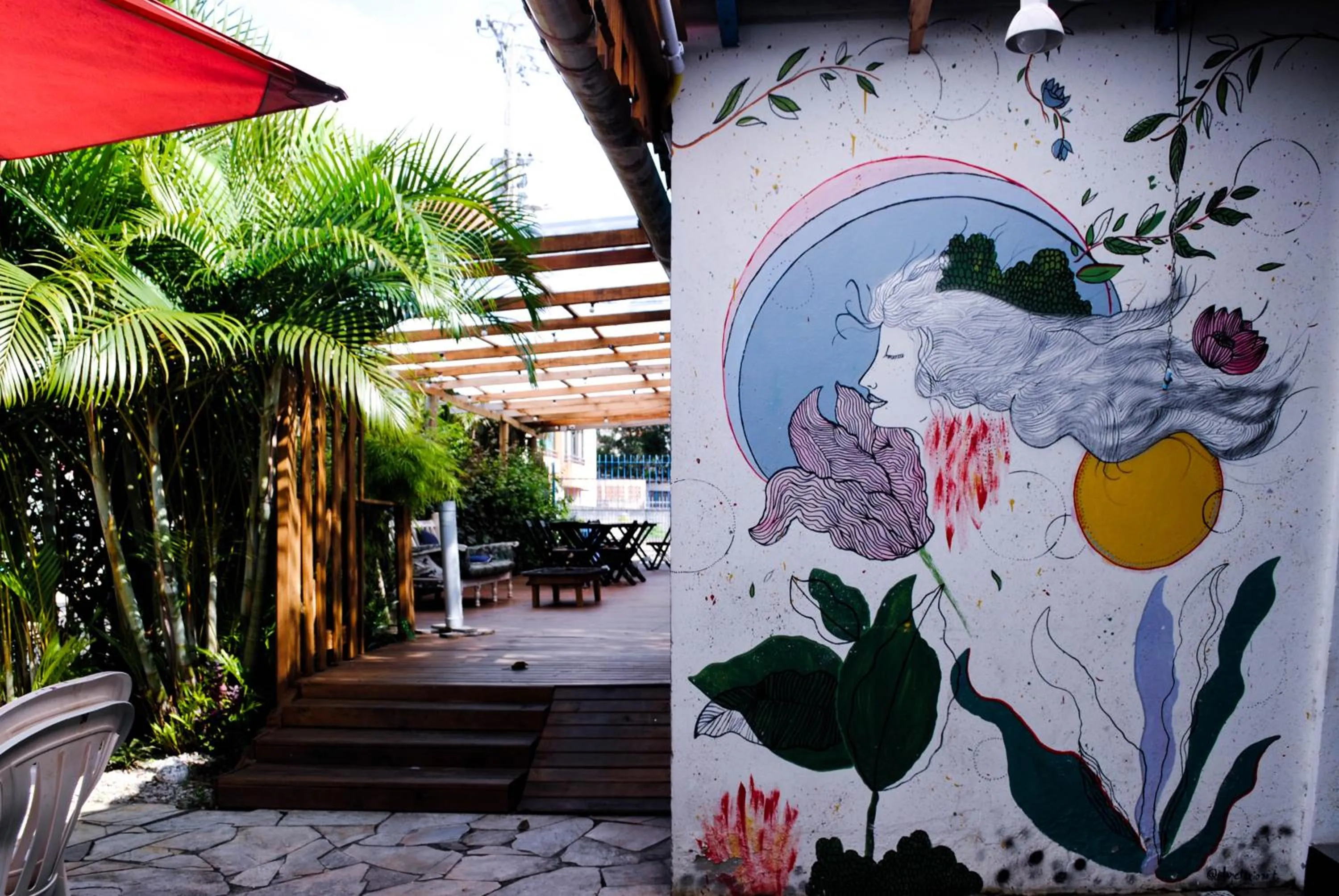 Patio in World Hostel - Canasvieiras