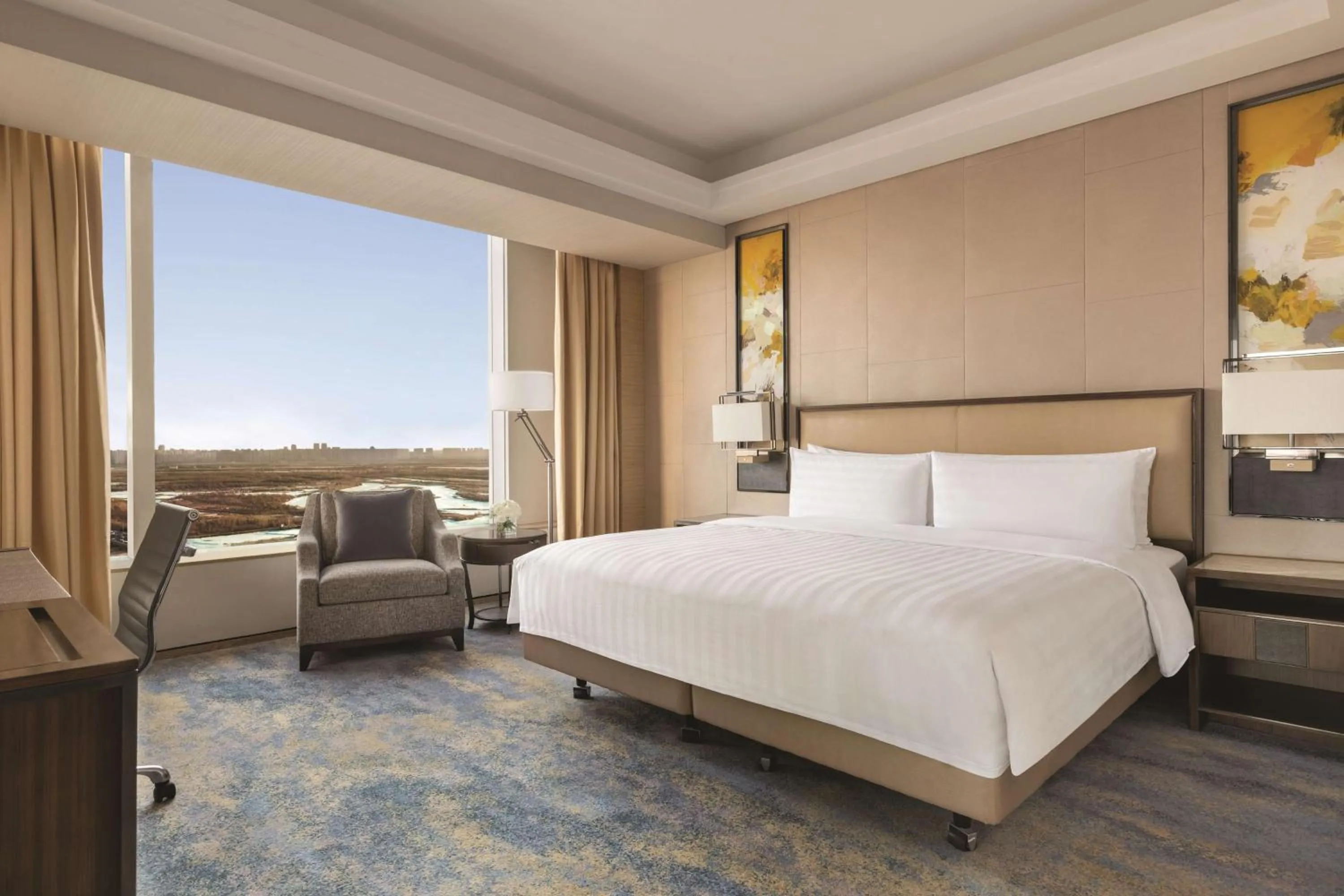 Photo of the whole room, Bed in Shangri-La Songbei, Harbin