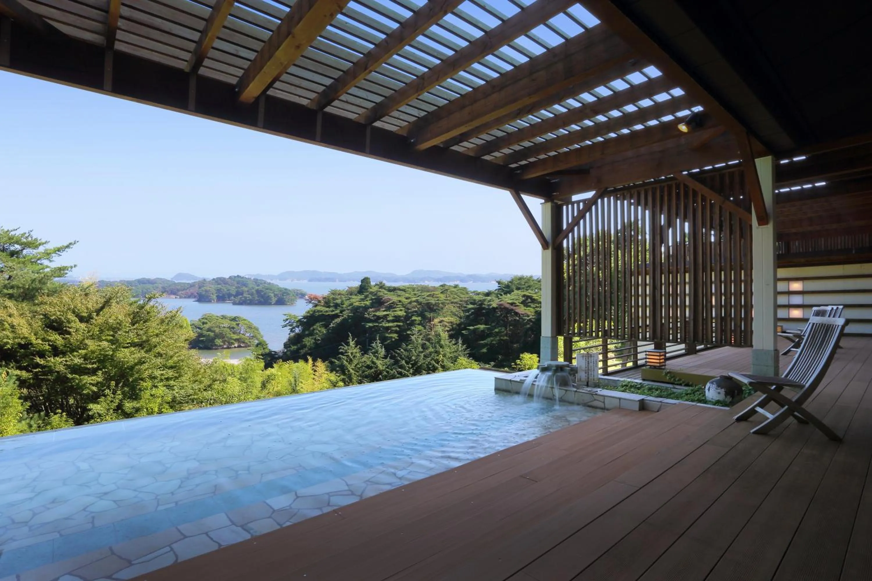 Open Air Bath in Hotel Matsushima Taikanso