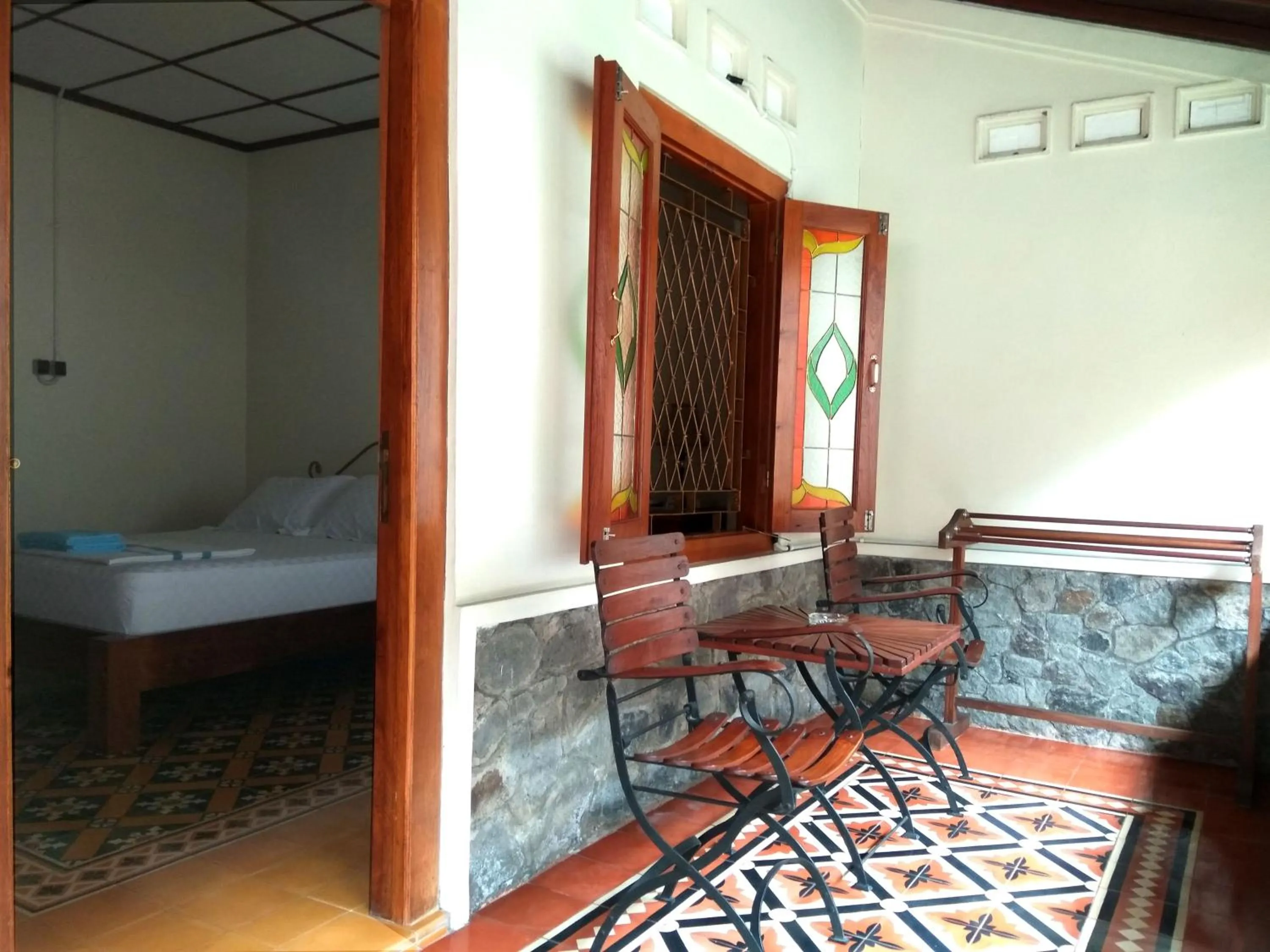 Balcony/Terrace, Bed in Omah Pitoe Yogya Homestay
