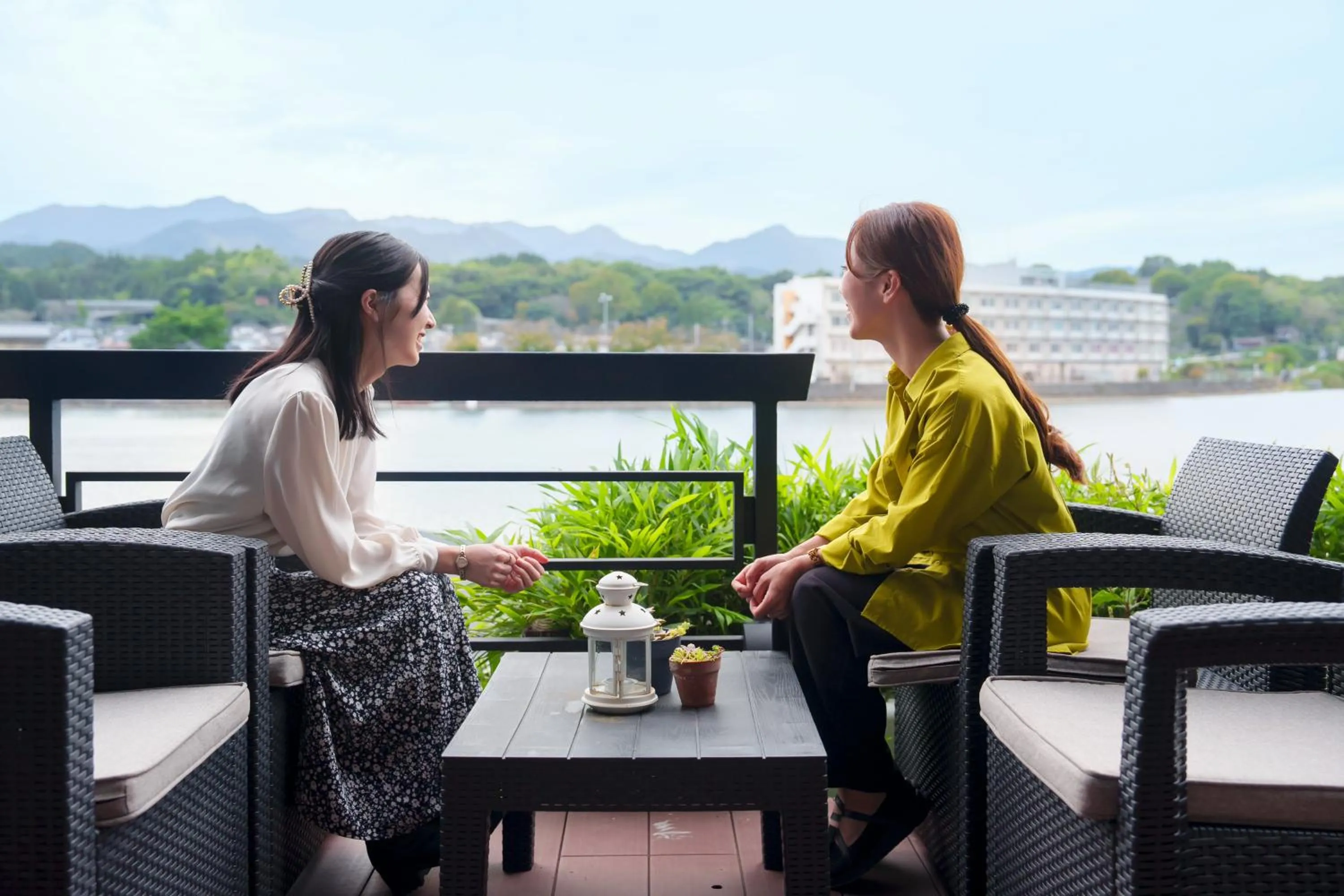 Balcony/Terrace in Hita Onsen Kizantei Hotel