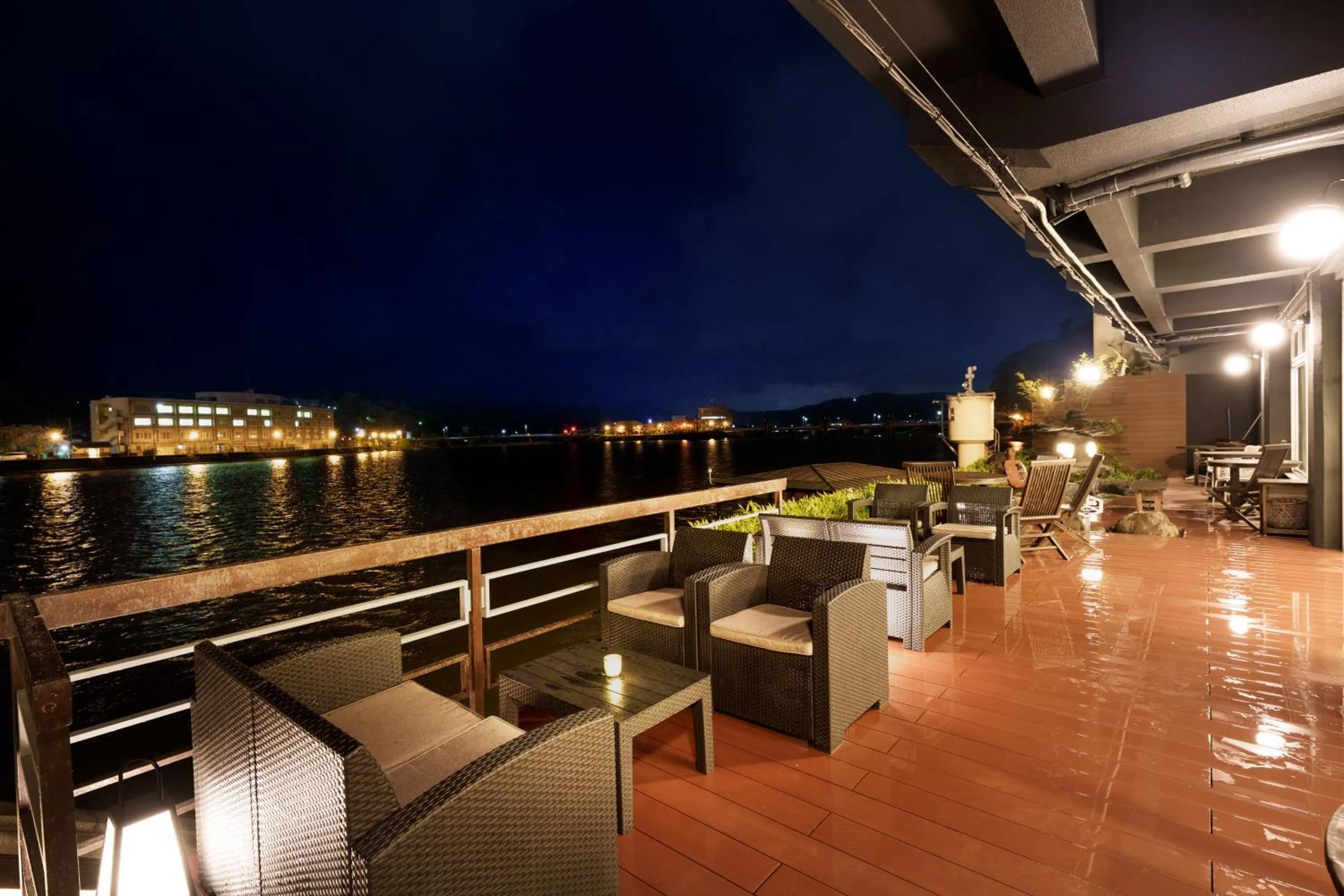 Balcony/Terrace in Hita Onsen Kizantei Hotel