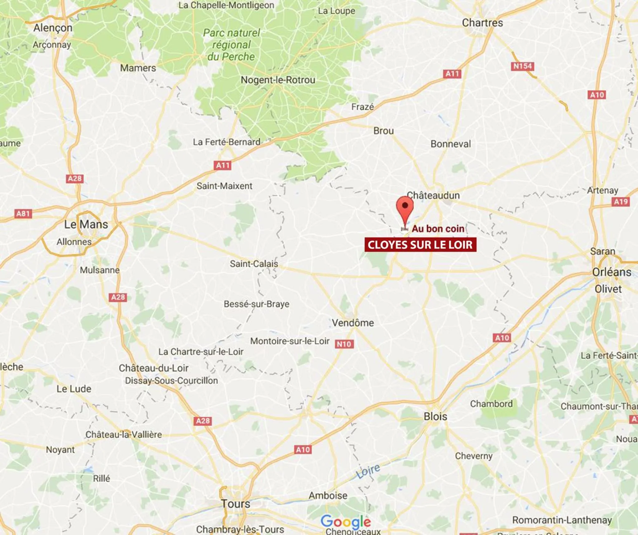 Location in Hotel Au Bon Coin