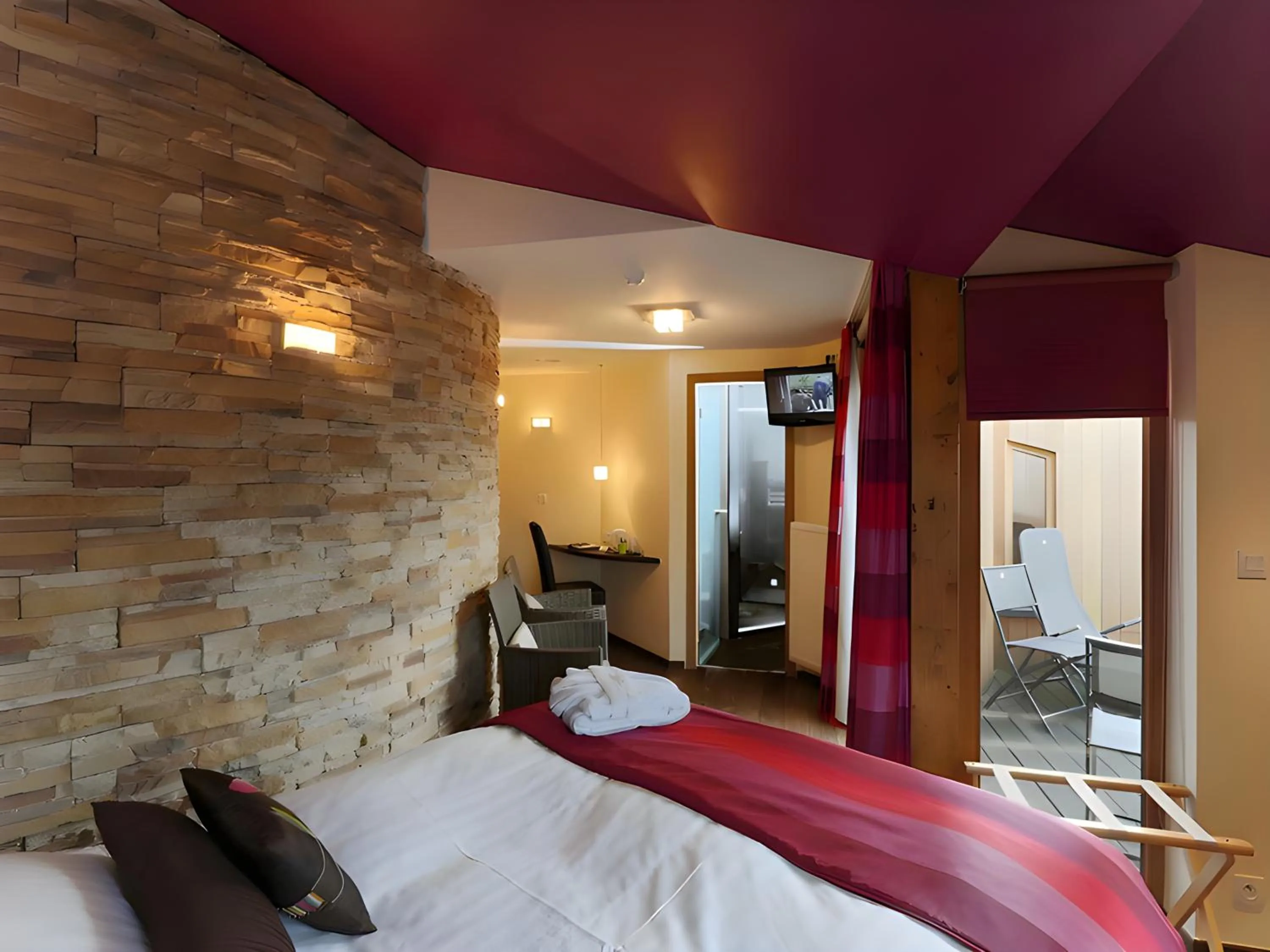 Bed in Hotel Myrtilles