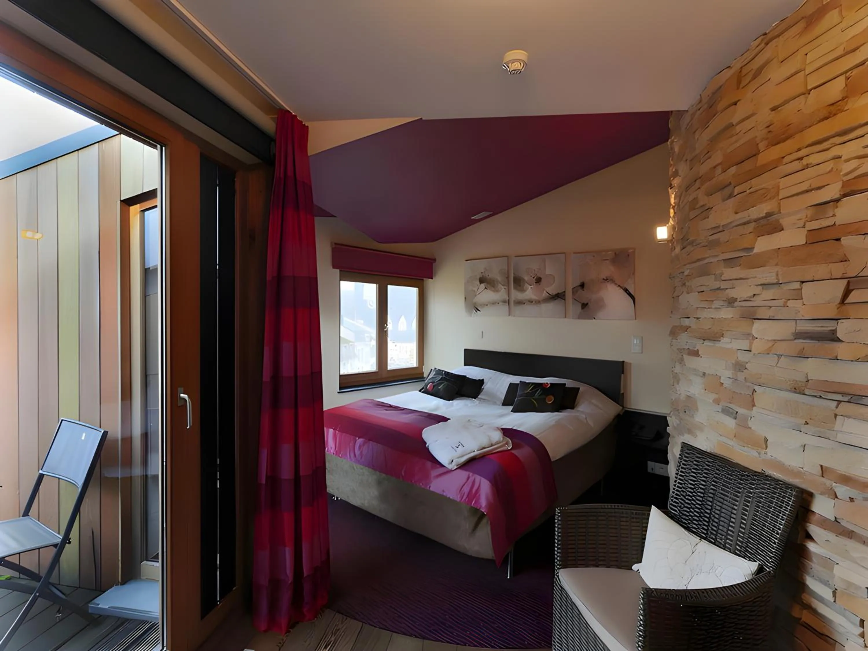 Bed in Hotel Myrtilles