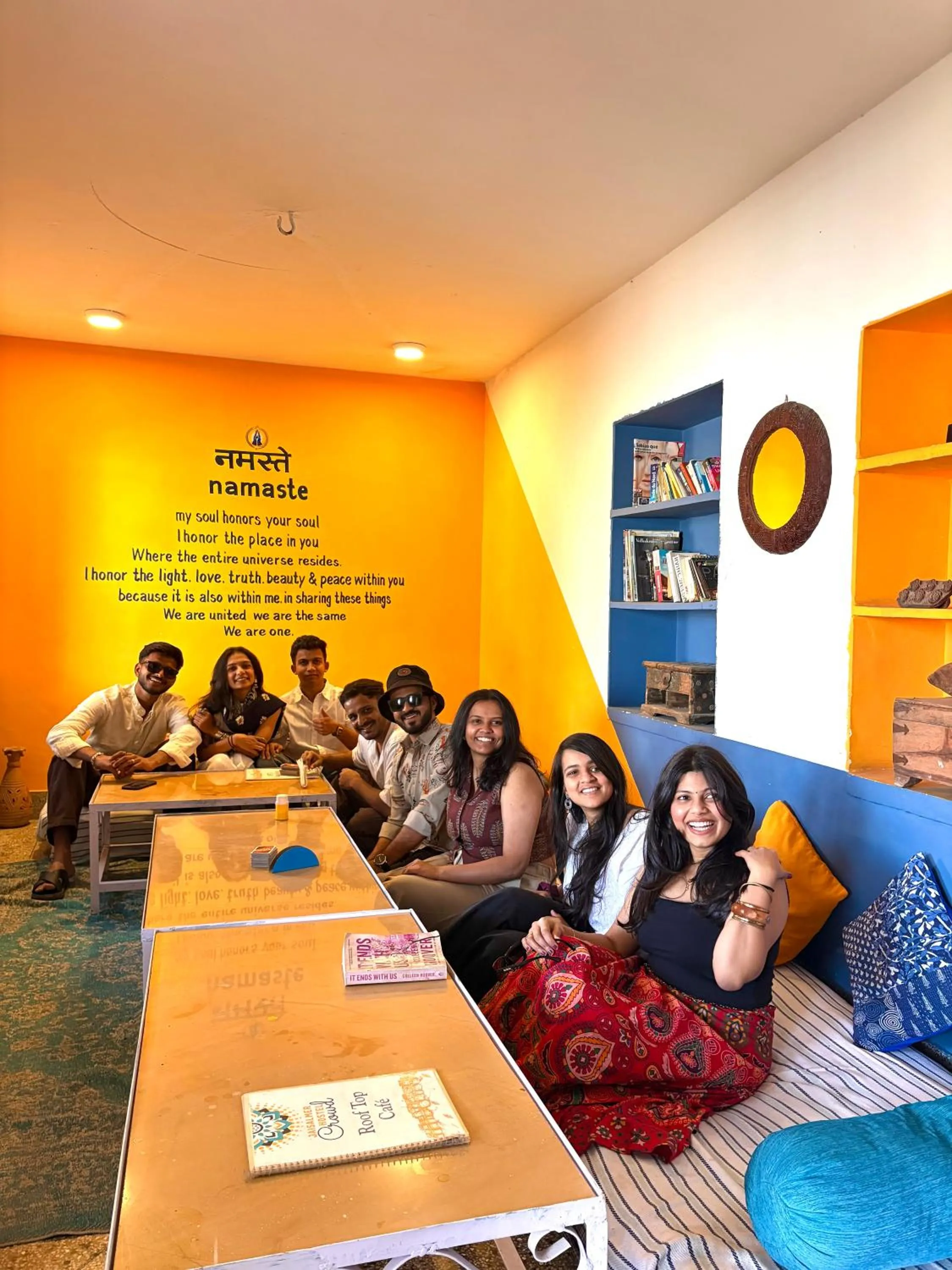 People in Jaisalmer Hostel Crowd