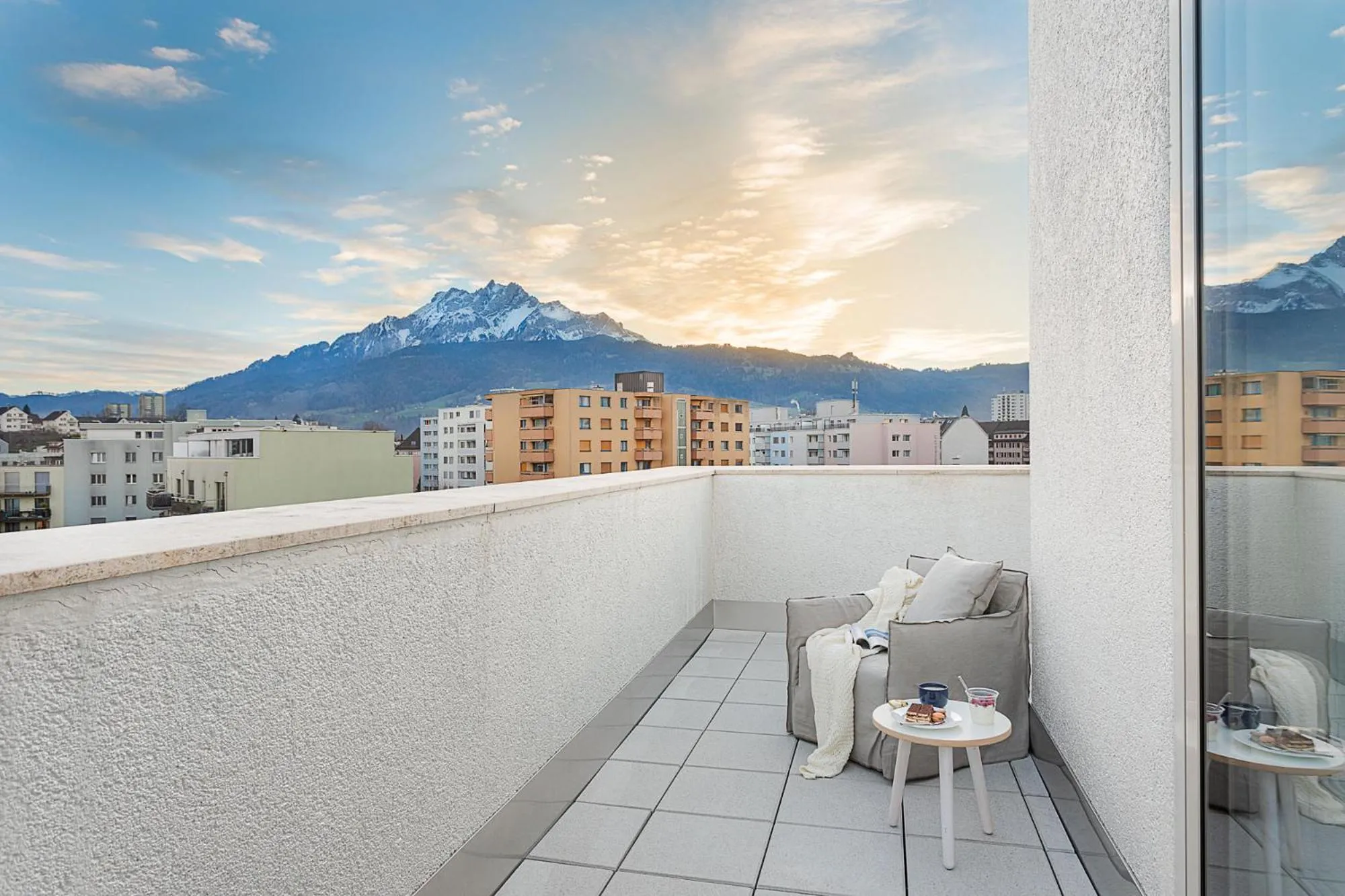 Balcony/Terrace in VISIONAPARTMENTS Lucerne - contactless check-in