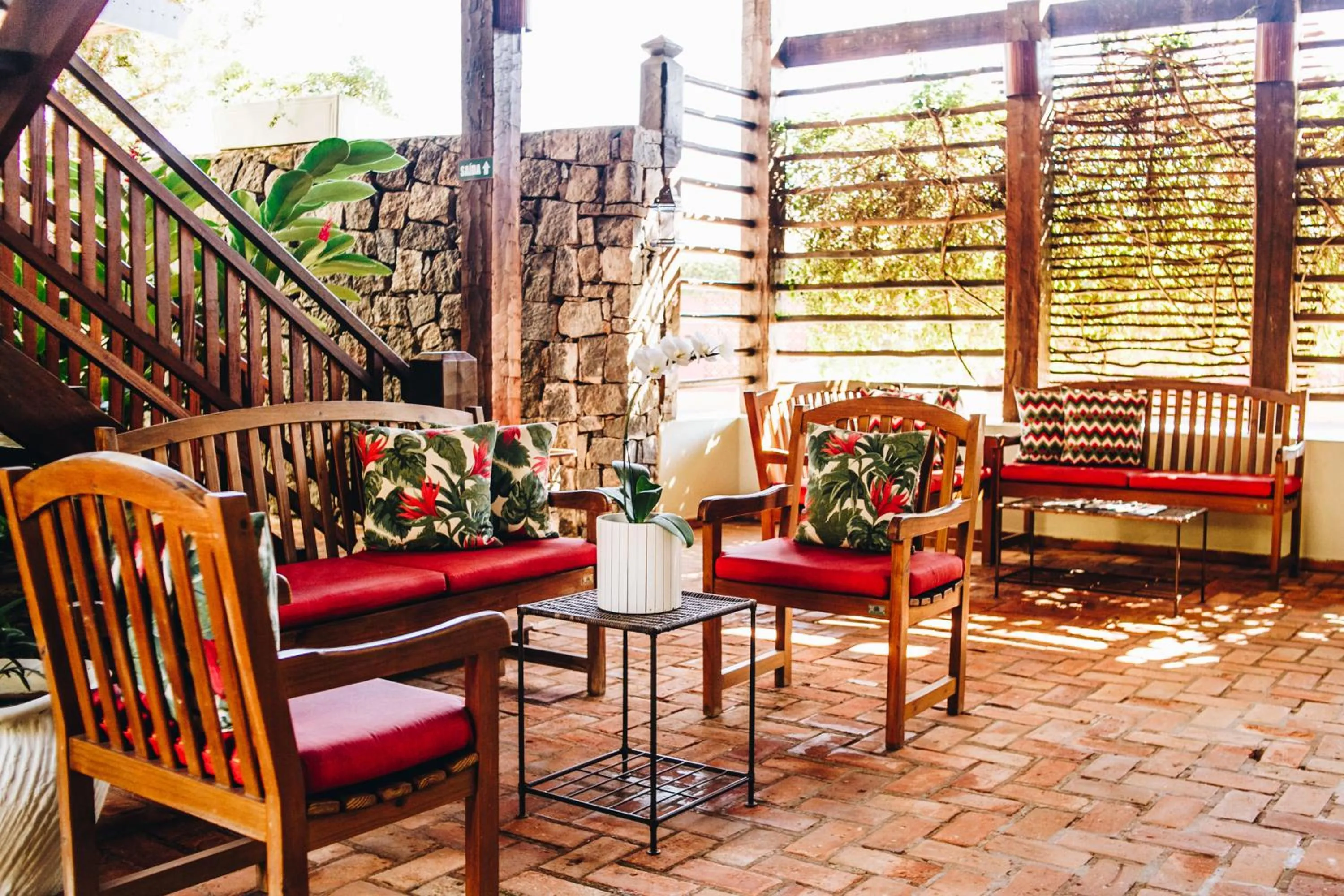 Patio in Hotel Fita Azul