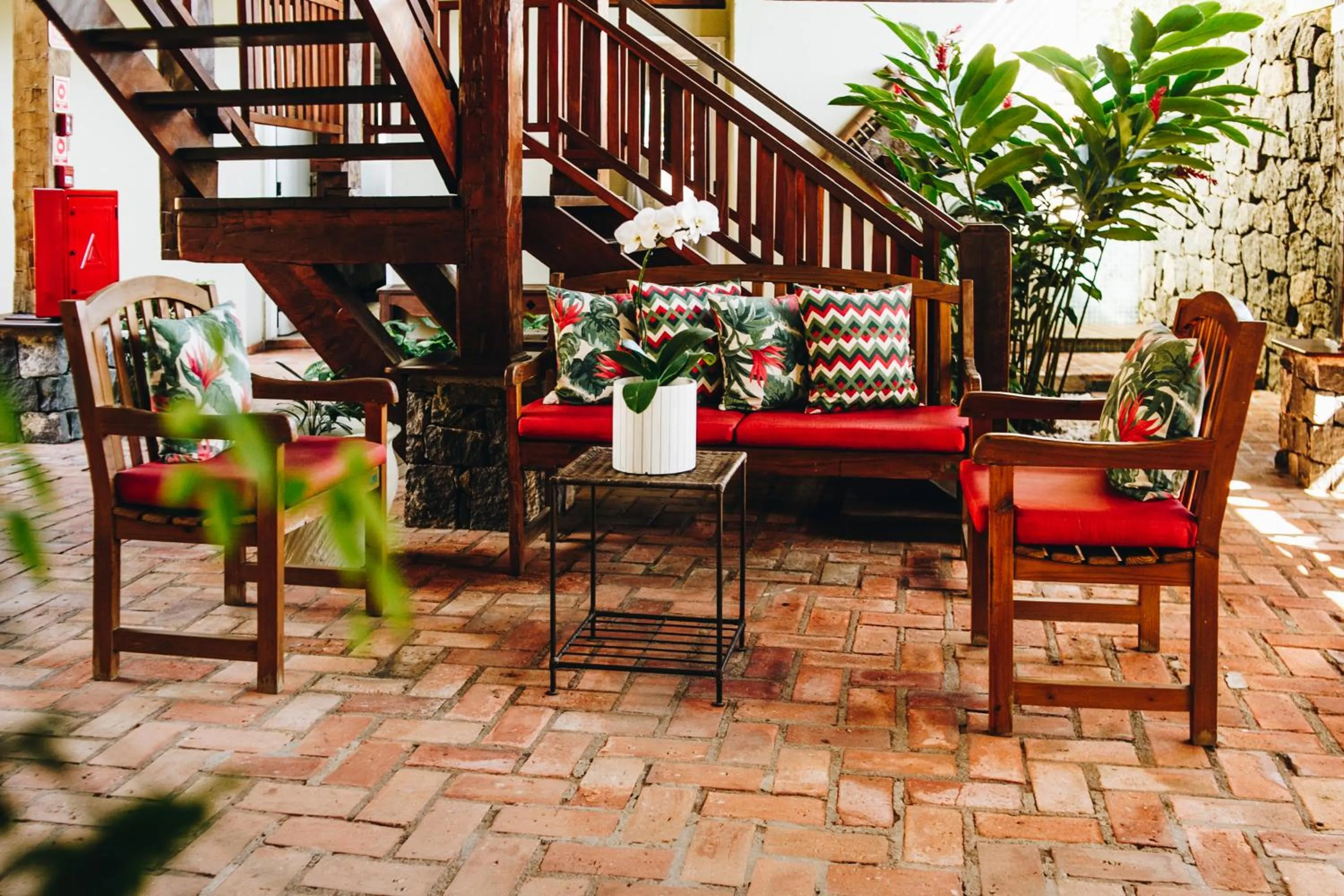 Patio in Hotel Fita Azul