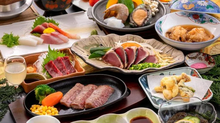 Dinner in Ashizuri Kokusai Hotel