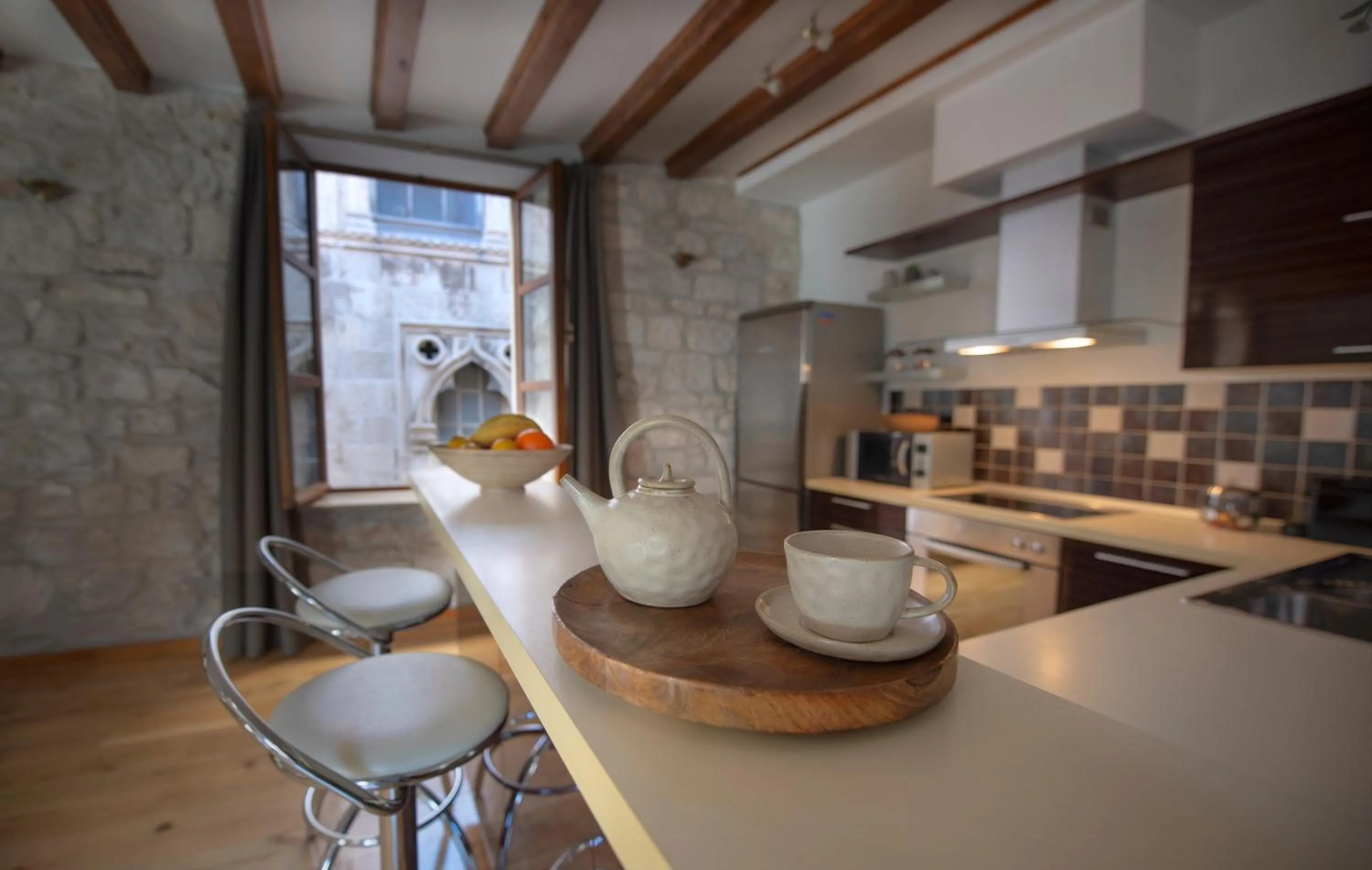 Kitchen or kitchenette in Loft in Ismaelli Palace Korcula