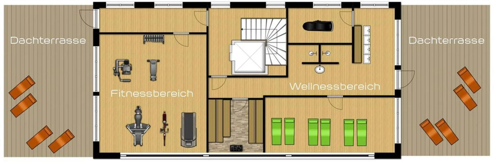 Floor plan in Beach'n'Sea Wohnung 1
