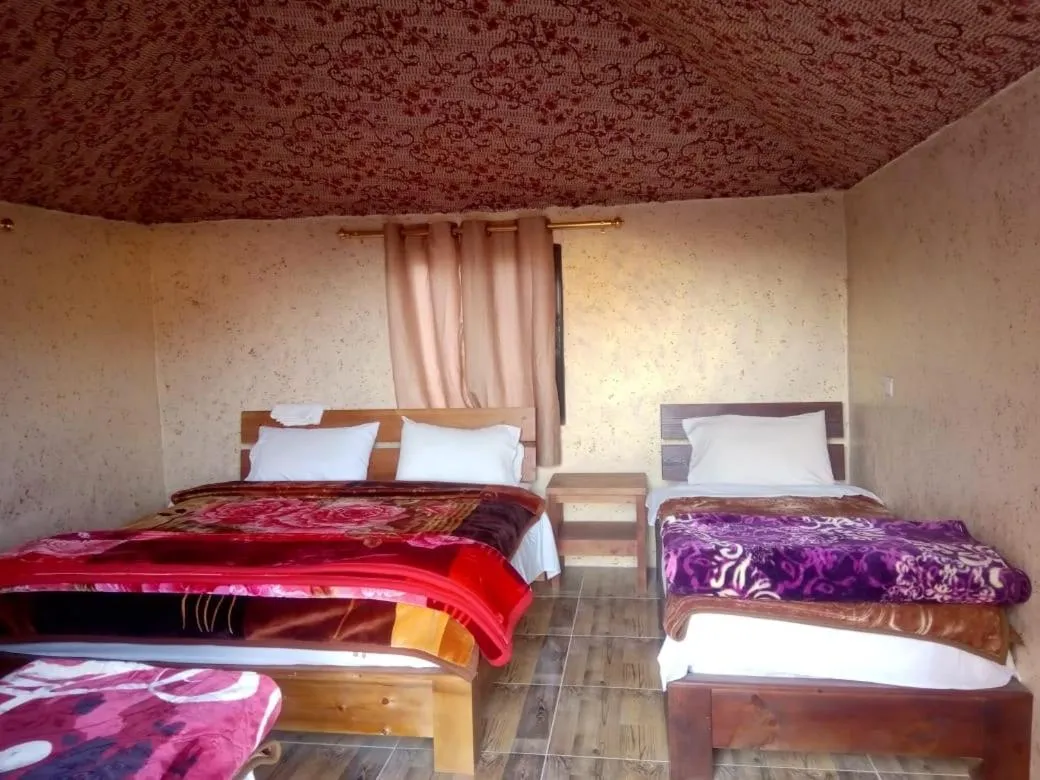 Bed in Wadi Rum Quiet Village Camp