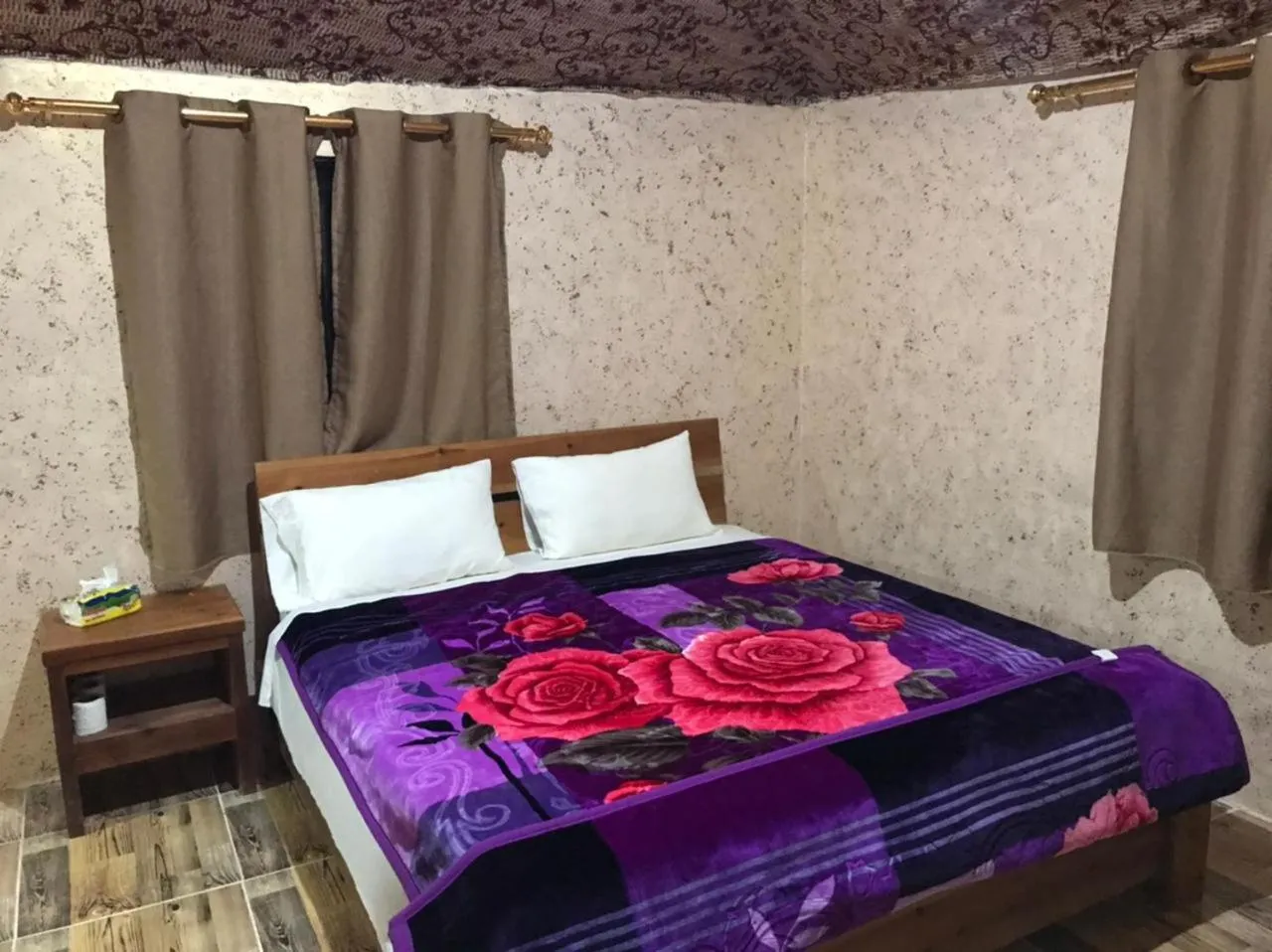 Bed in Wadi Rum Quiet Village Camp