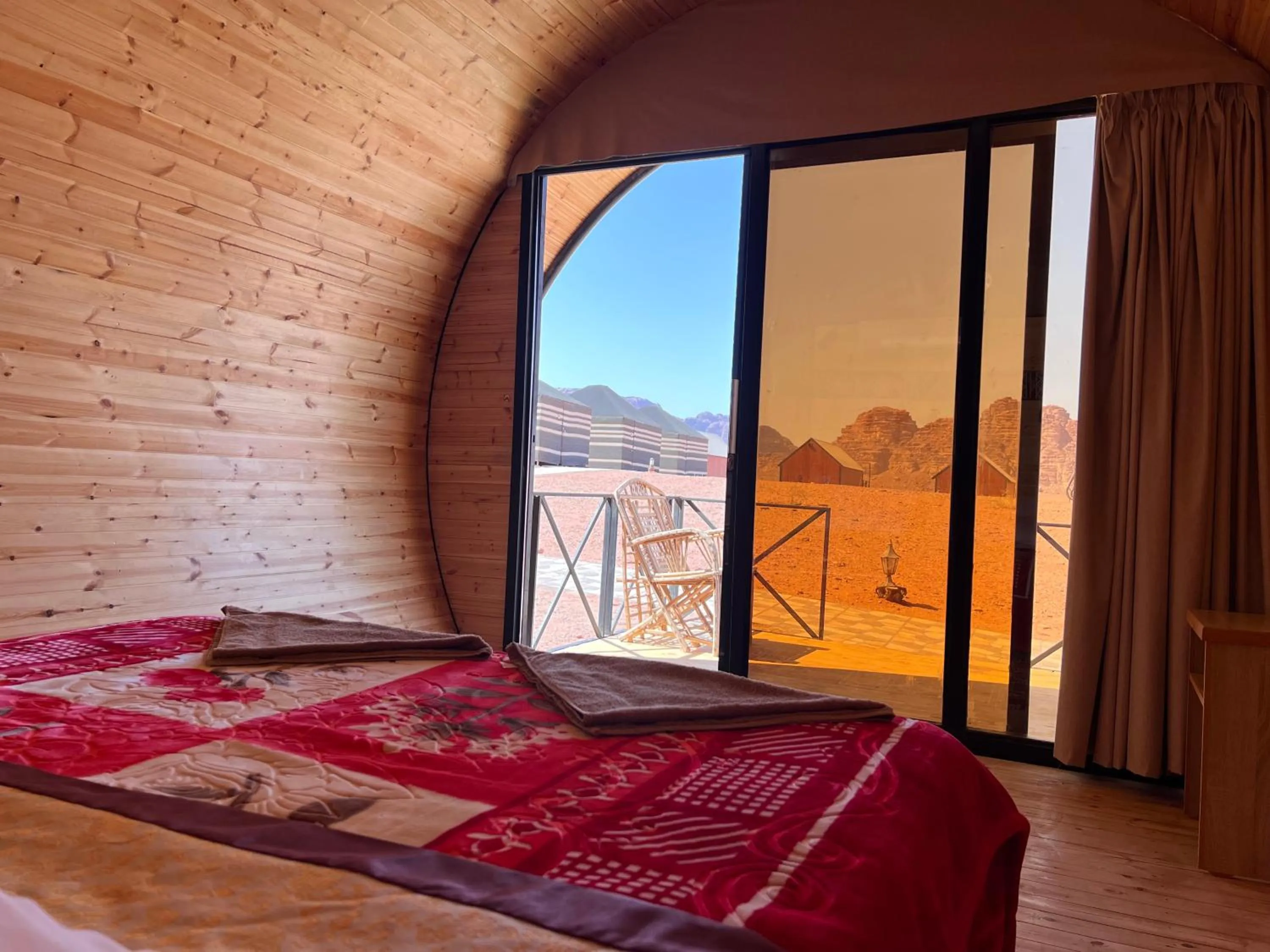 Bed in Wadi Rum Quiet Village Camp