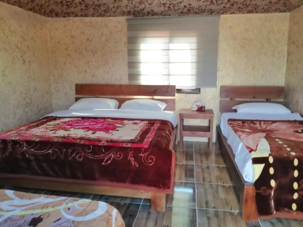 Bed in Wadi Rum Quiet Village Camp
