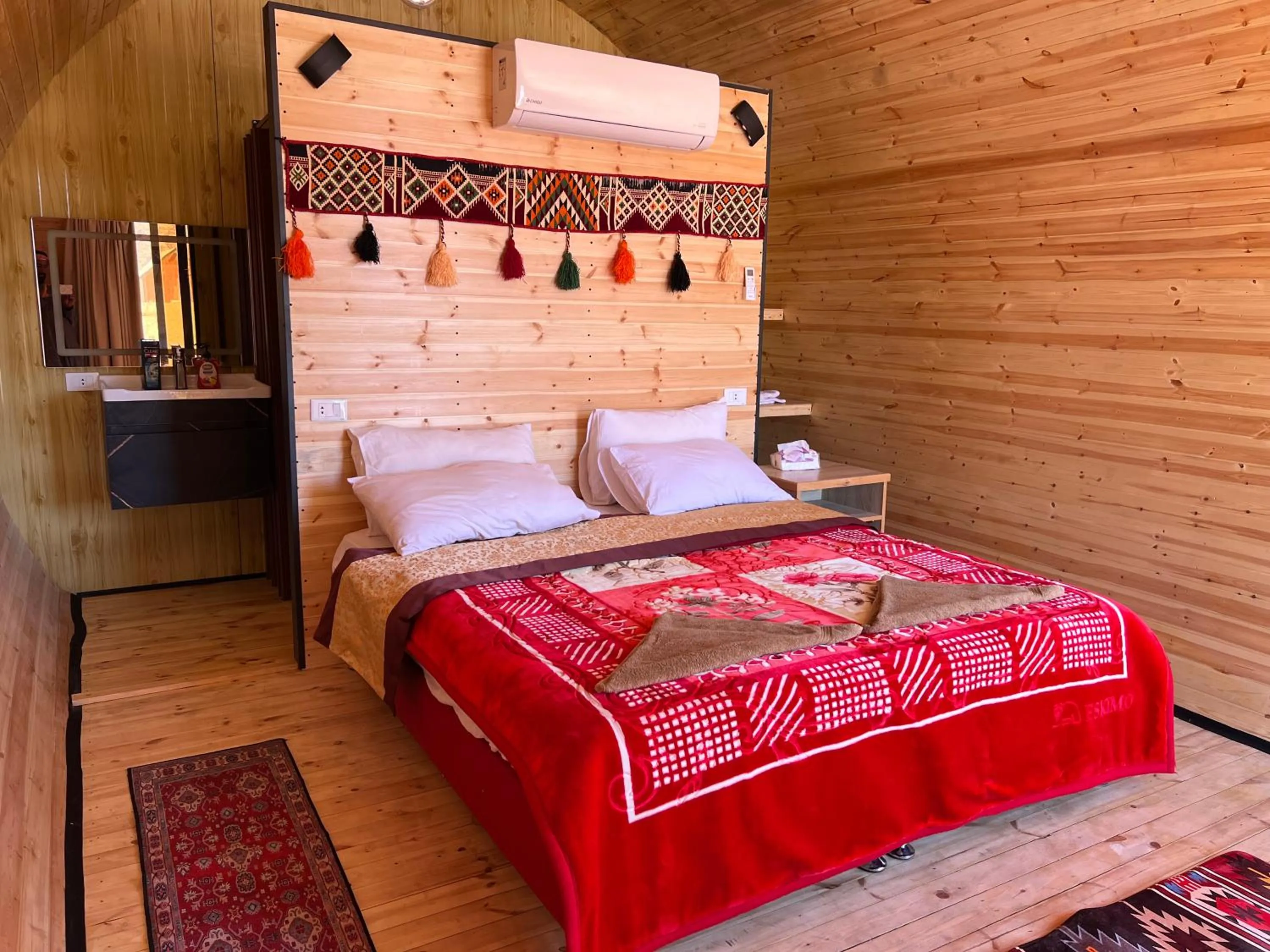 Bed in Wadi Rum Quiet Village Camp
