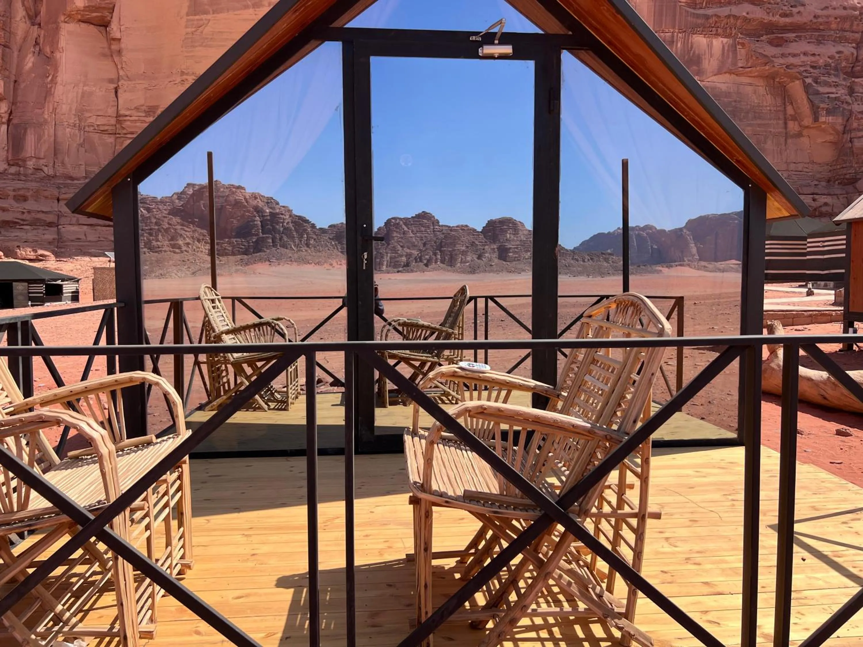 Mountain view in Wadi Rum Quiet Village Camp