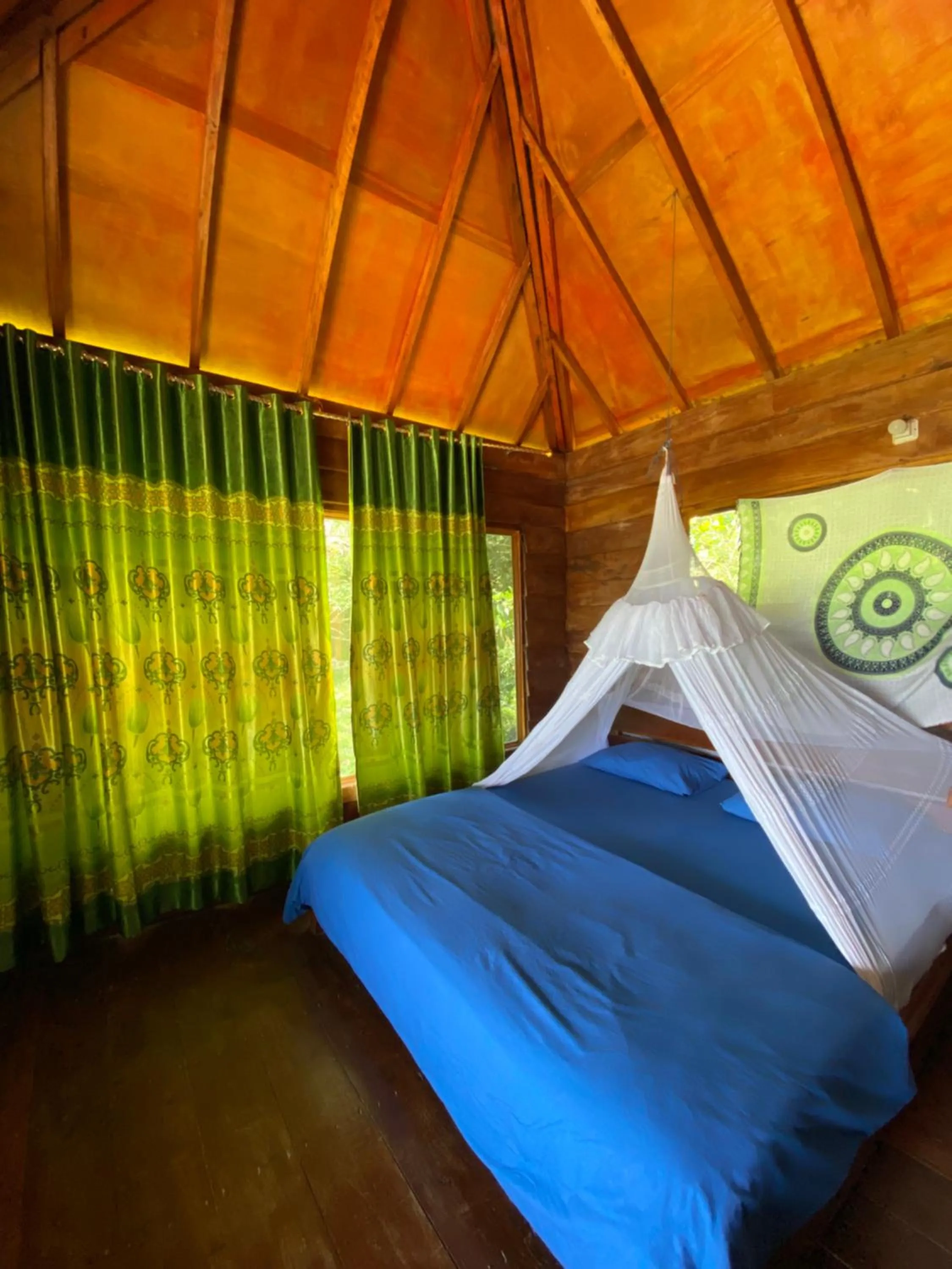 Bed in Ricky's Beach House