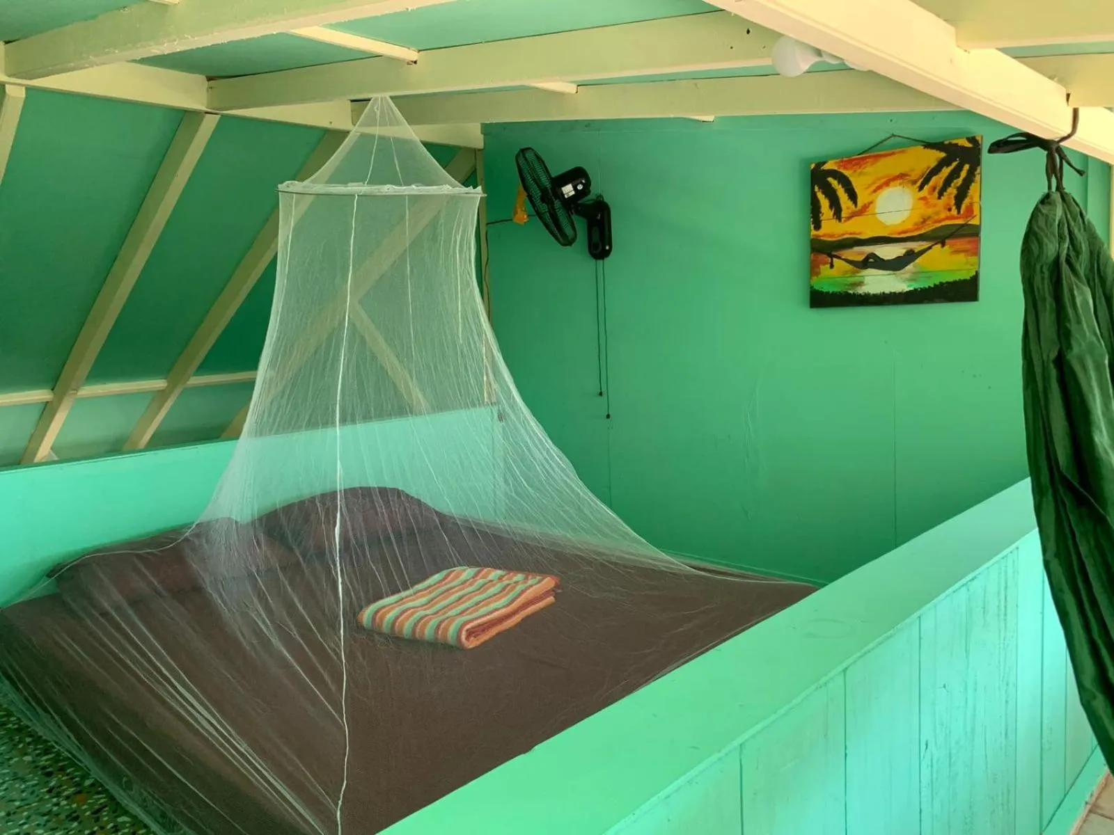 Bed in Ricky's Beach House