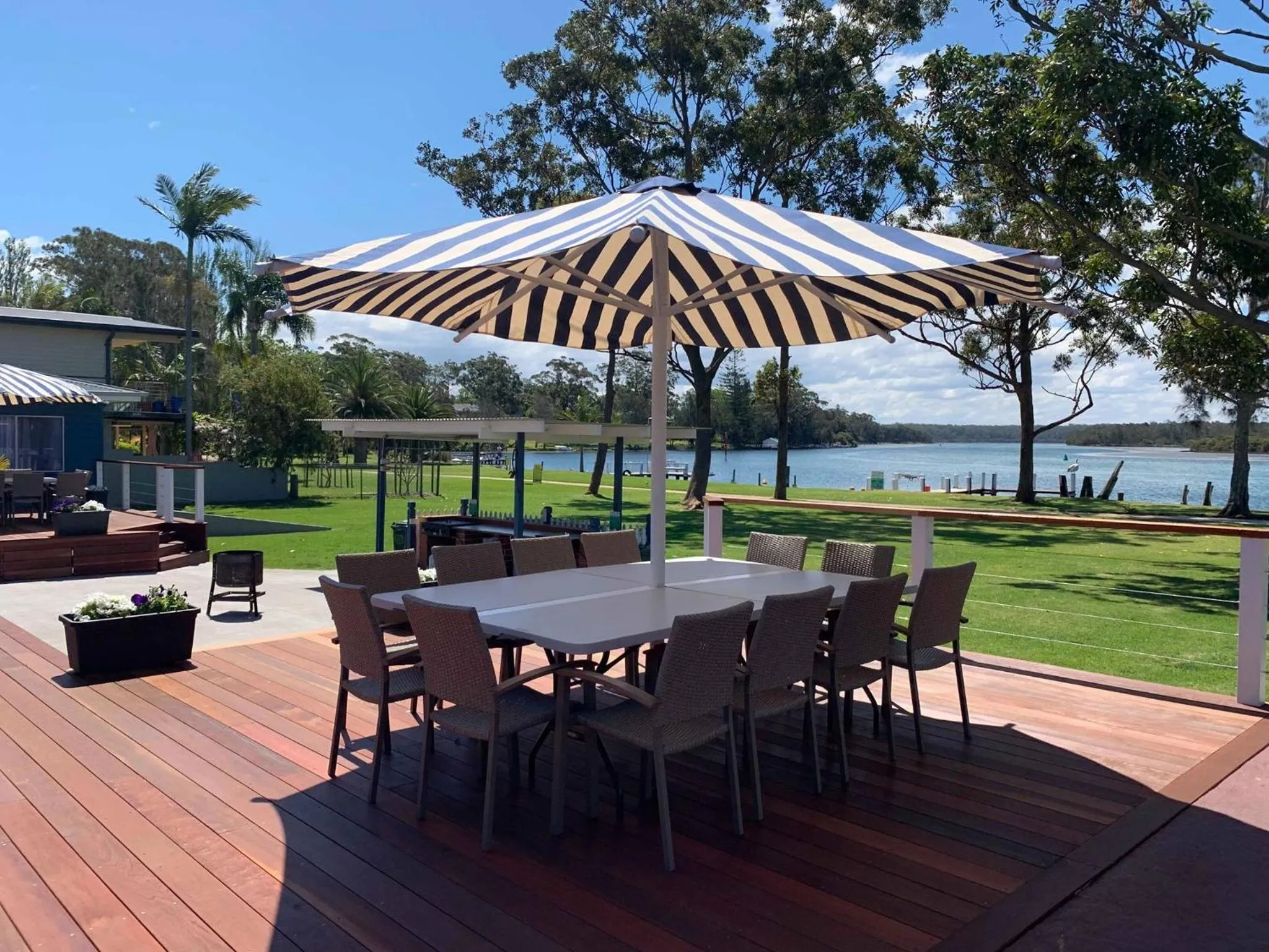 Patio in Laguna lodge Group Accommodation