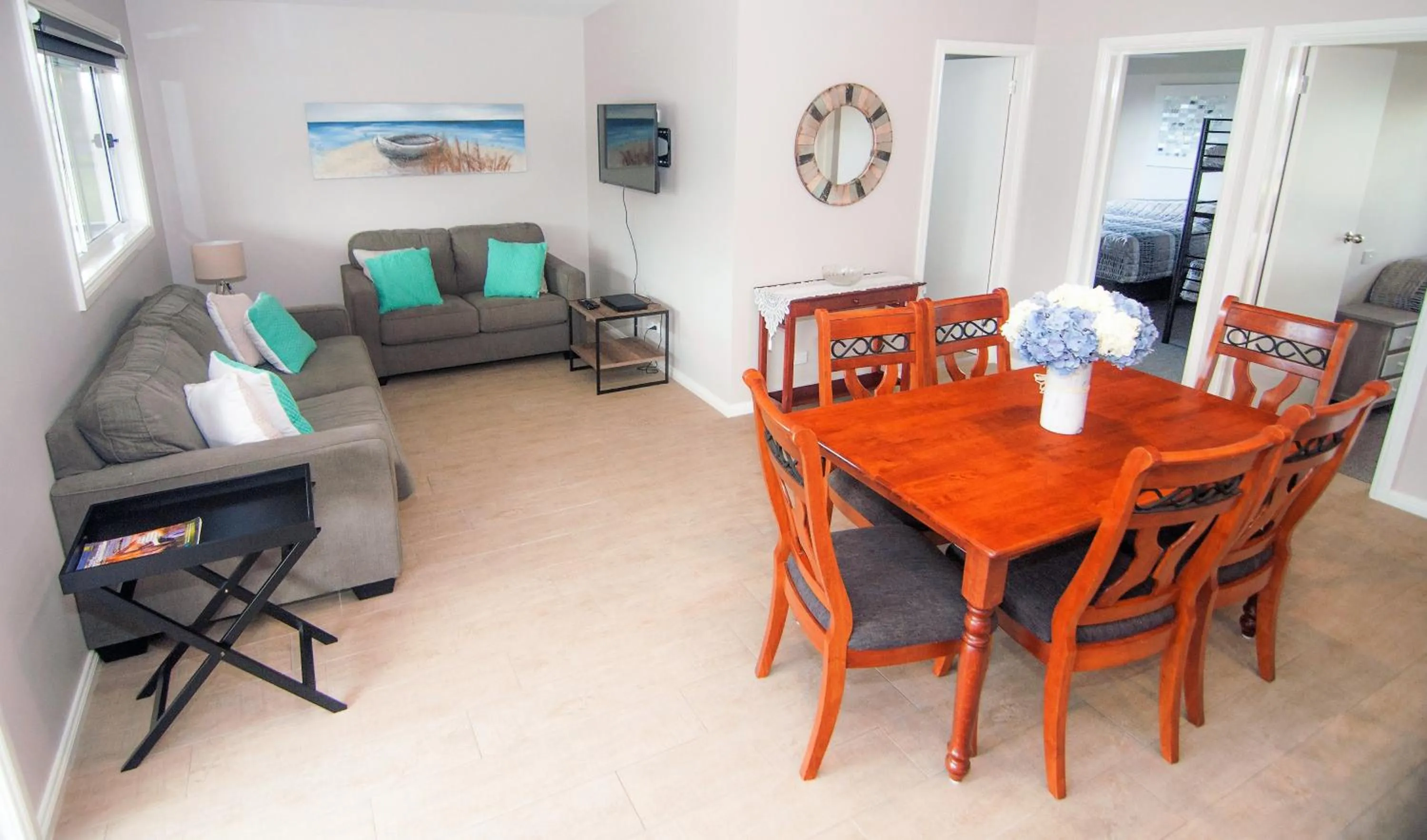 Living room in Laguna lodge Group Accommodation