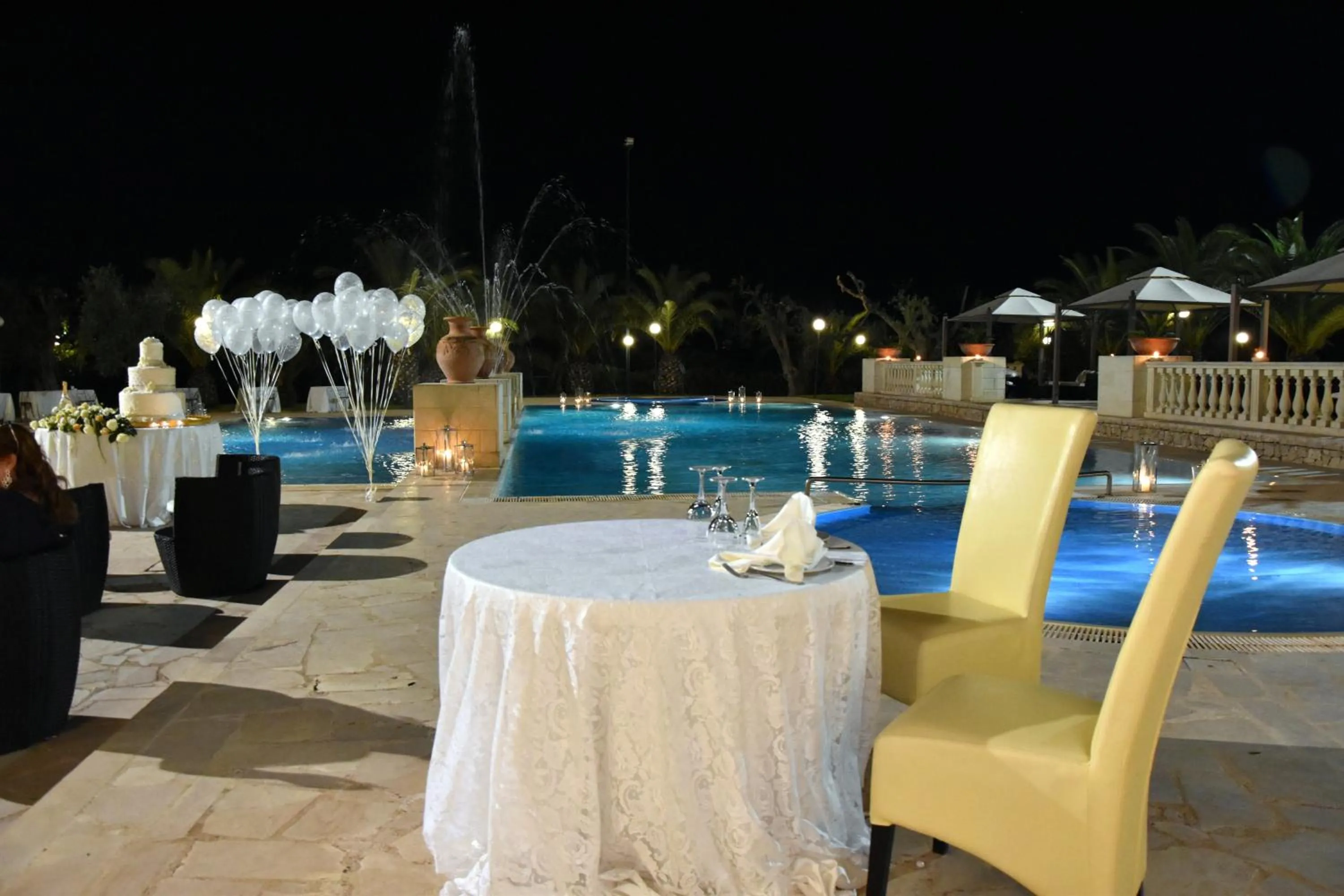 Pool view in Tenuta Caradonna
