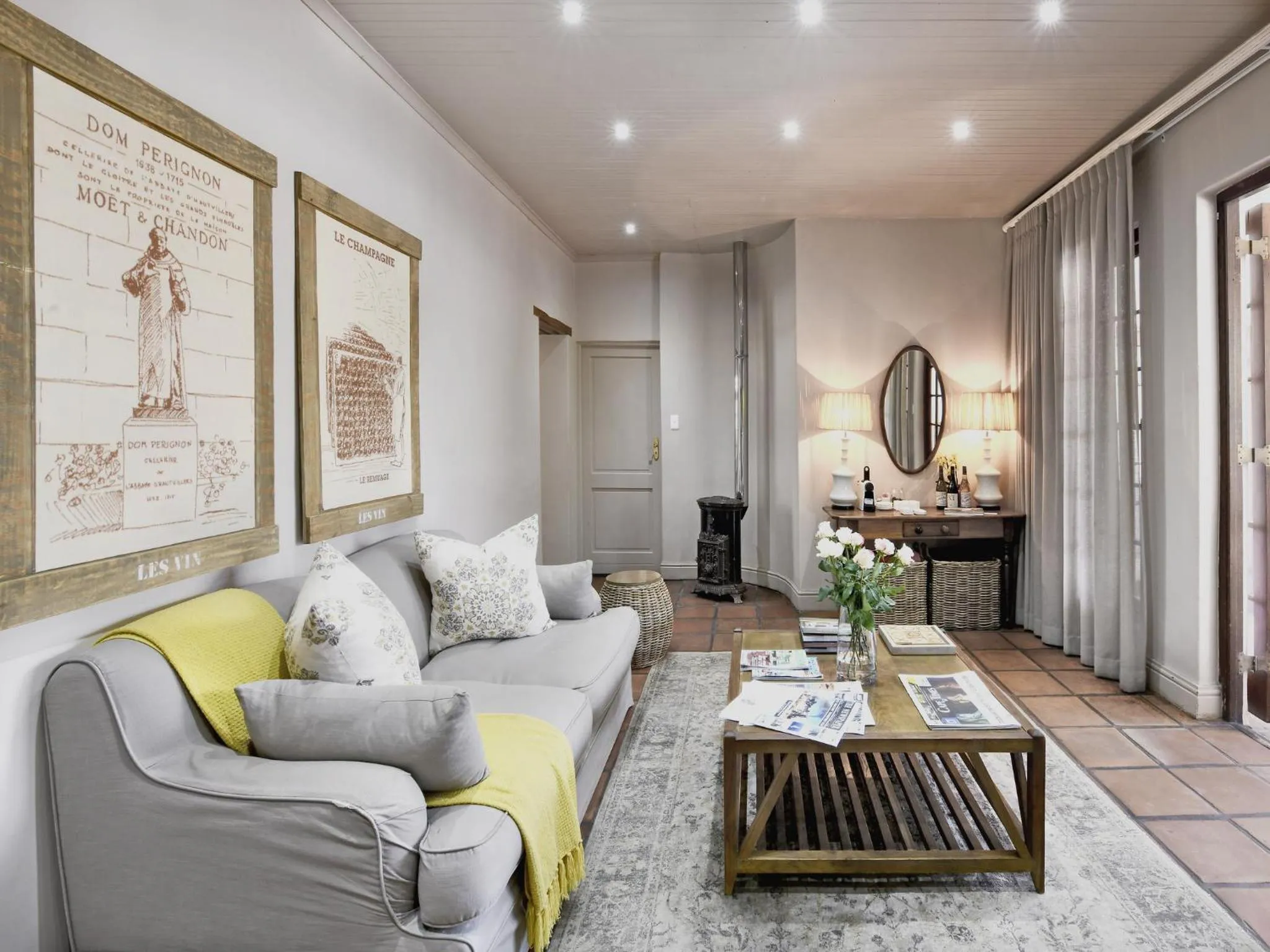 Living room in Mont d'Or Franschhoek