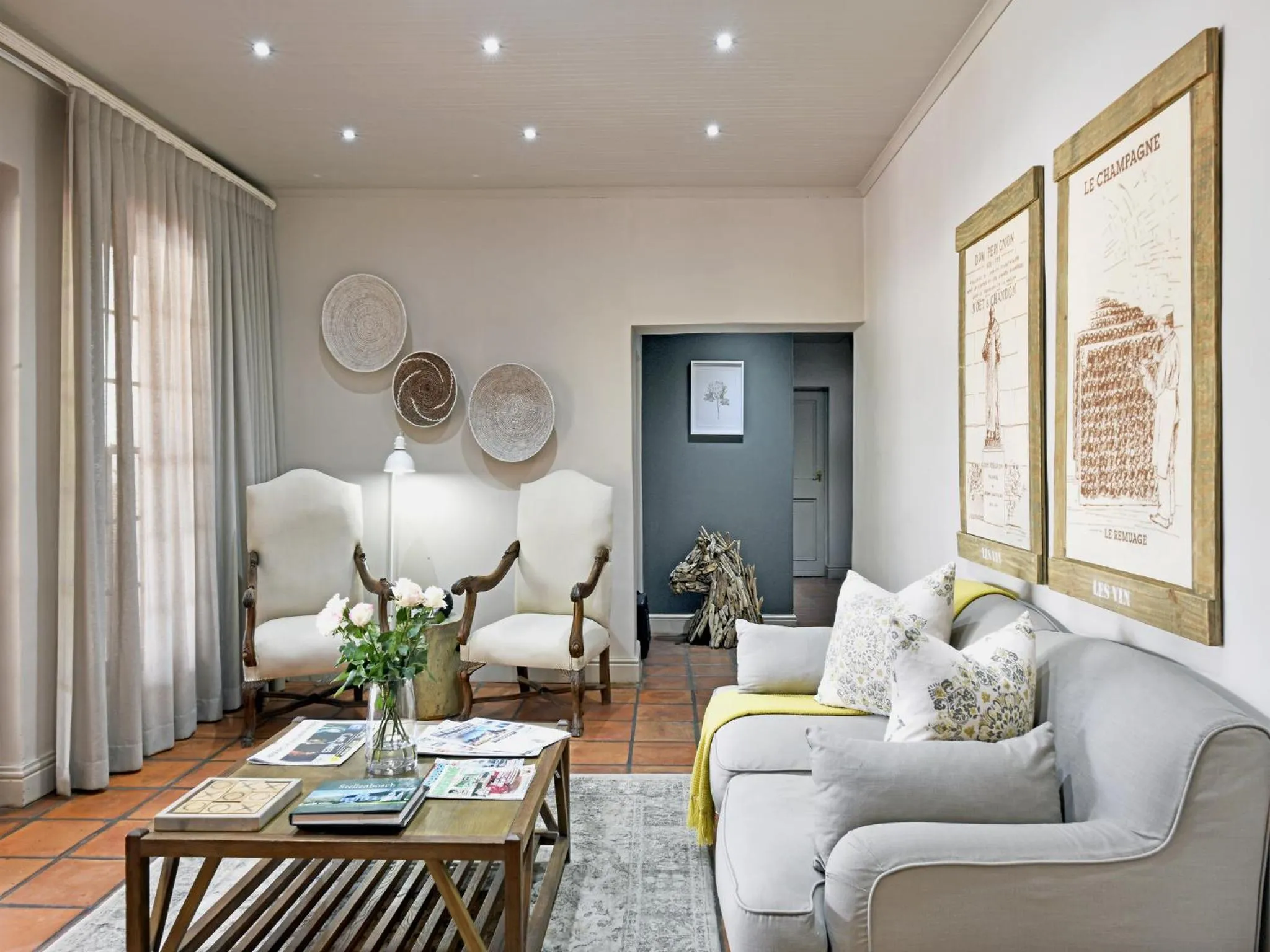 Living room in Mont d'Or Franschhoek