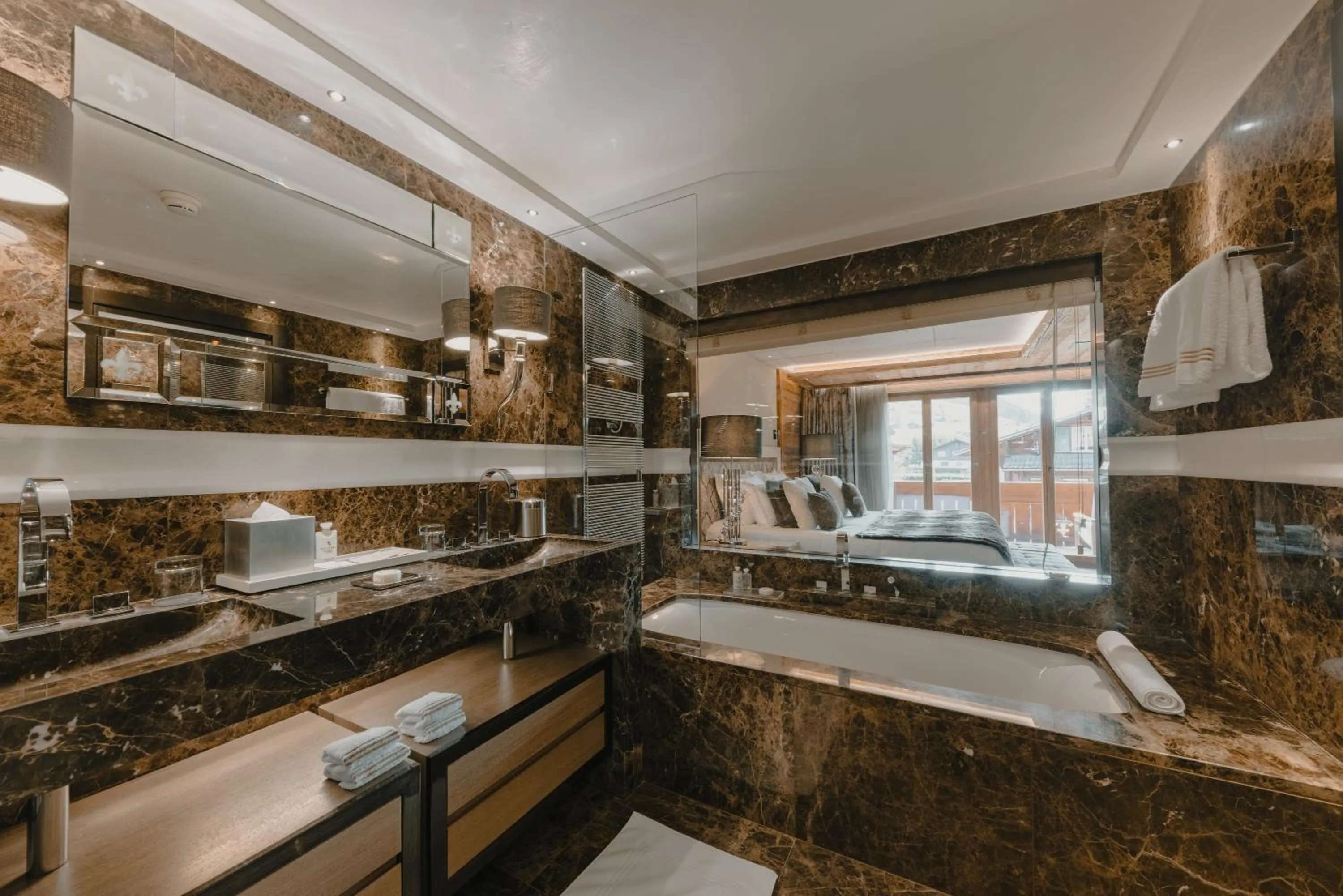 Bed in Ultima Hotel Gstaad