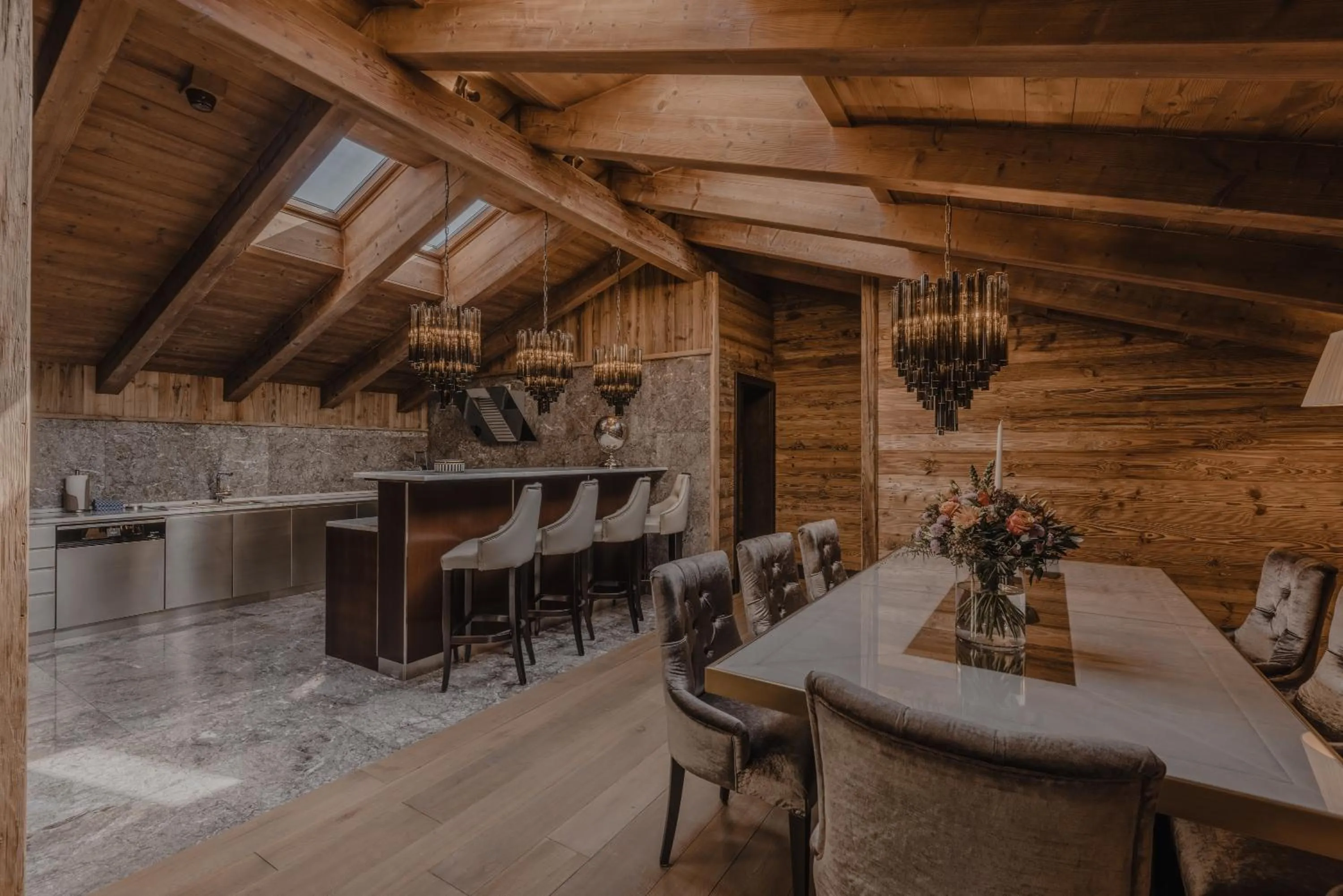 Kitchen or kitchenette in Ultima Hotel Gstaad