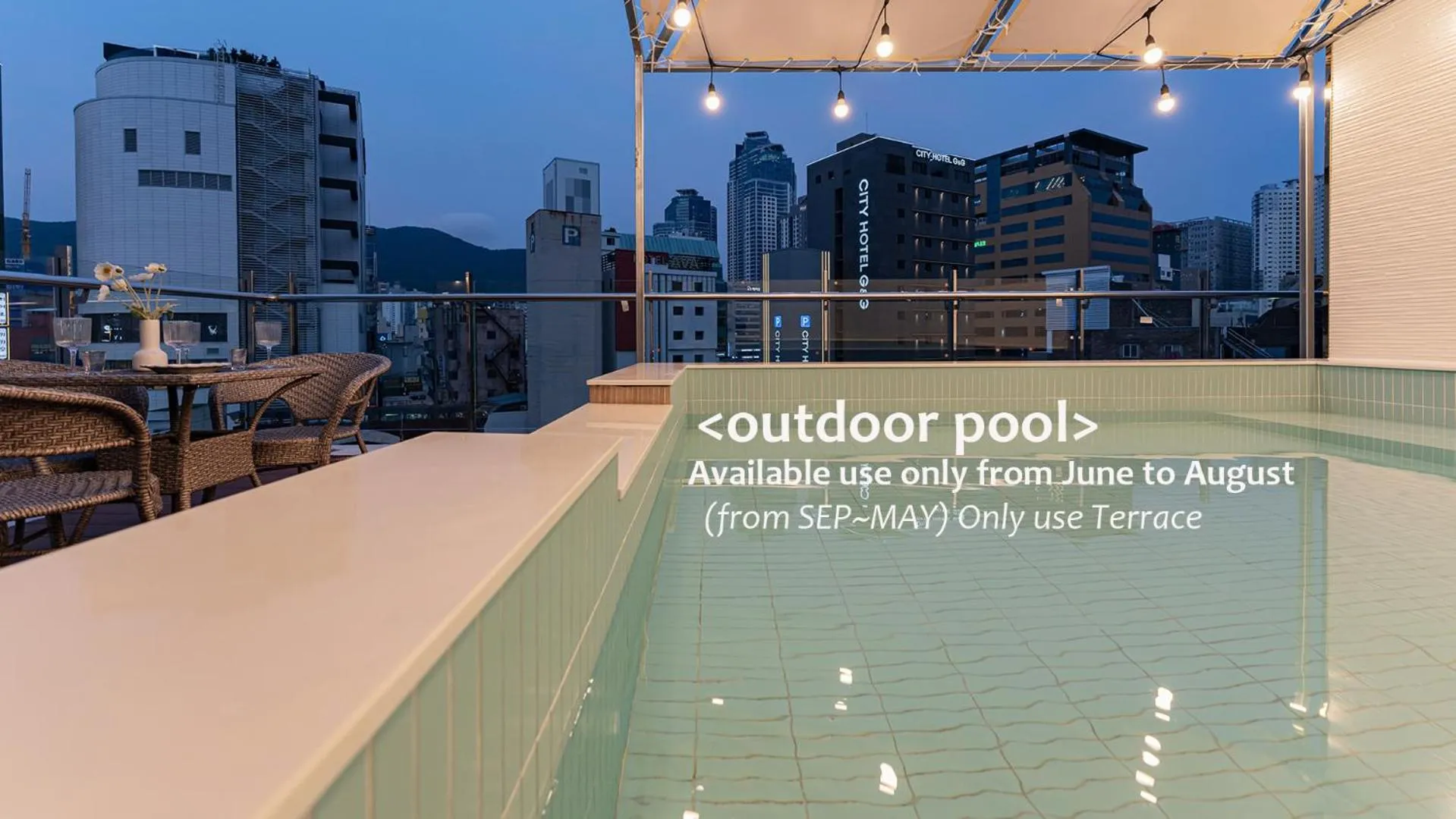 Patio in Denbasta Central Hotel Seomyeon