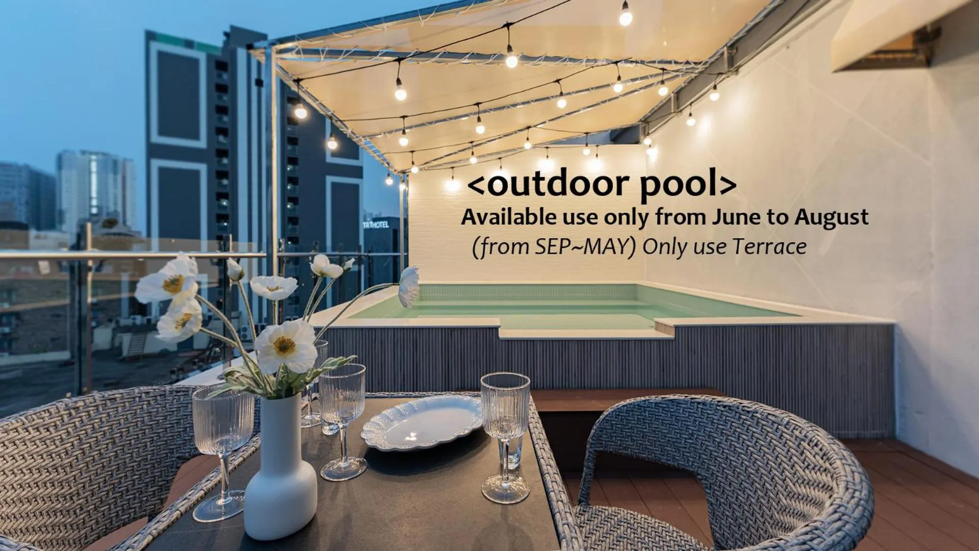 Patio in Denbasta Central Hotel Seomyeon