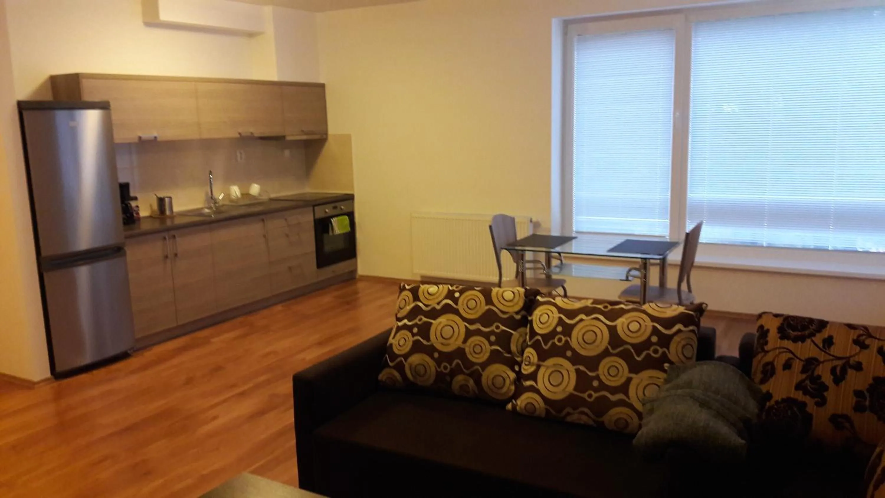 Kitchen or kitchenette in Modern city center apartment with private parking