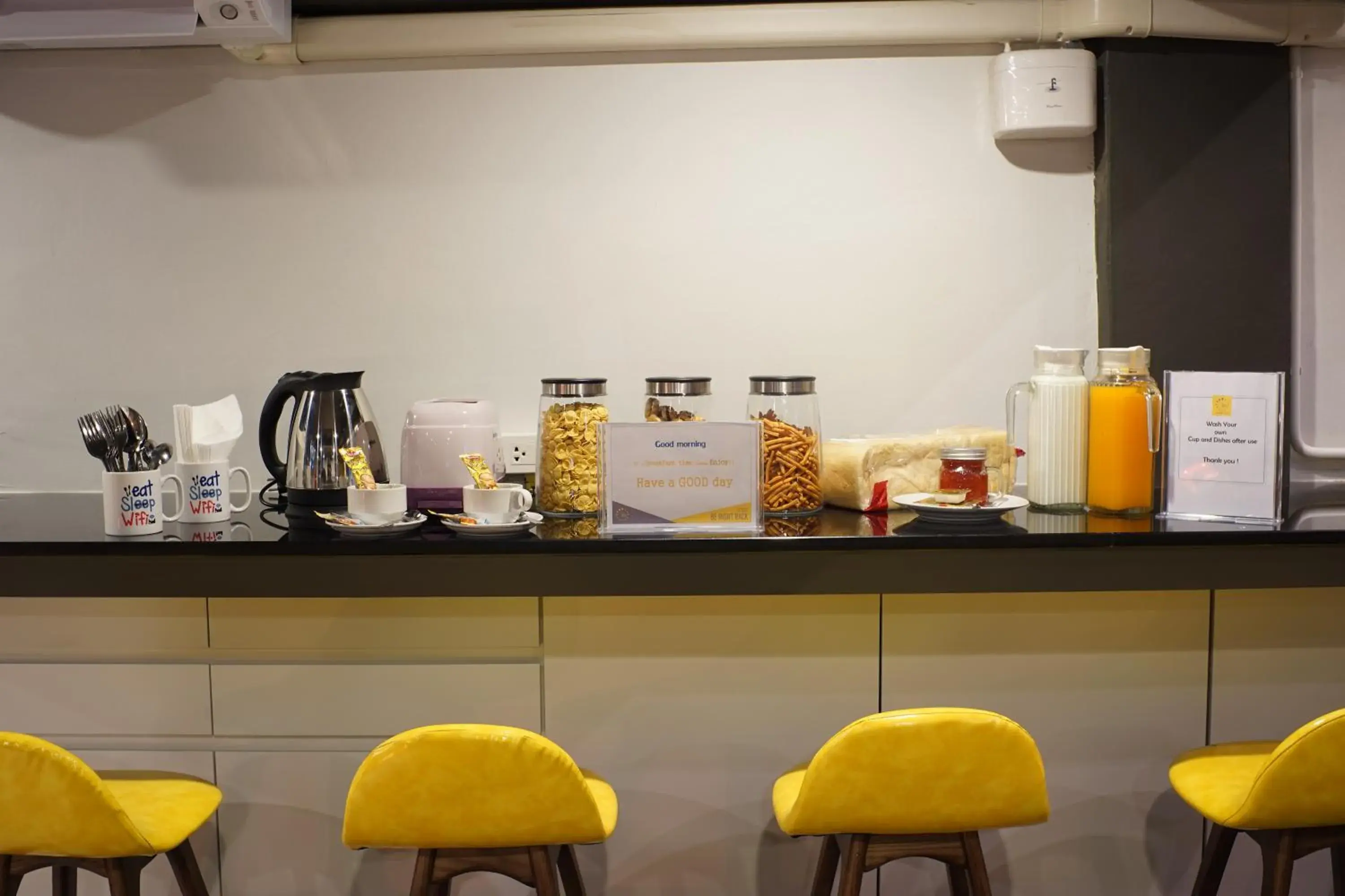 Breakfast in BRB Hostel Bangkok Silom Breakfast in BRB Hostel Bangkok Silom