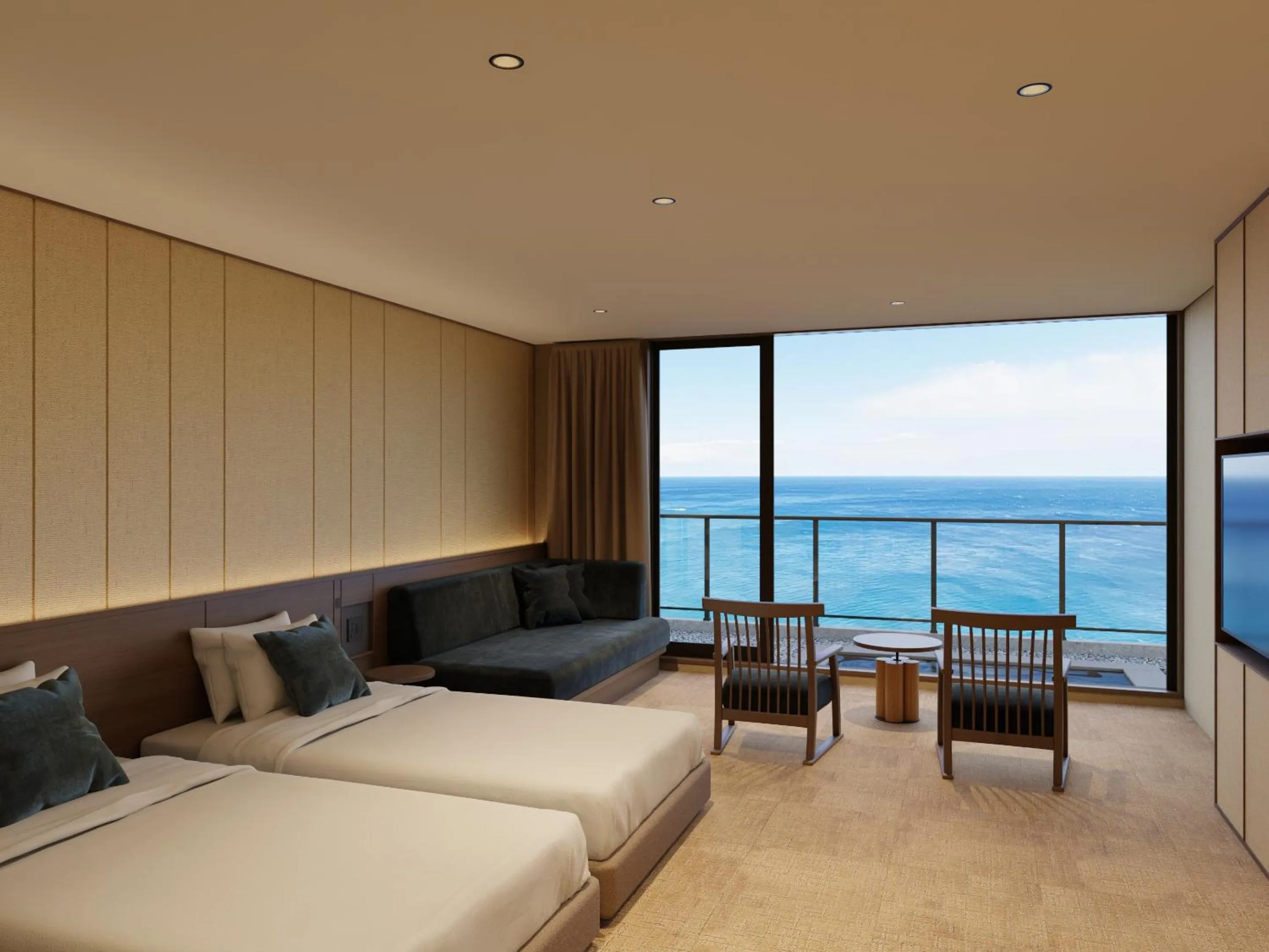 Bed in IZU RETREAT by Onko Chishin