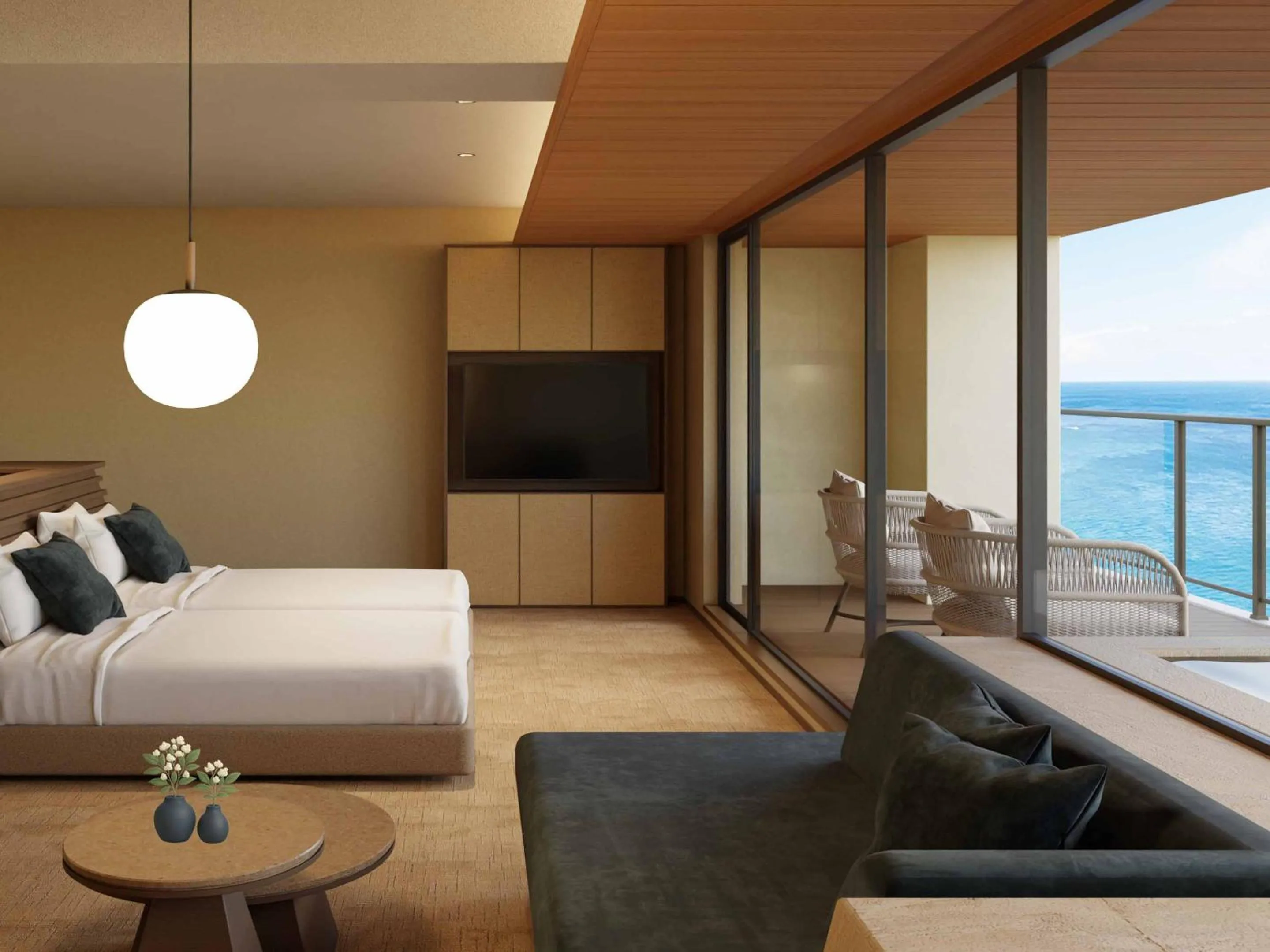 Bed in IZU RETREAT by Onko Chishin