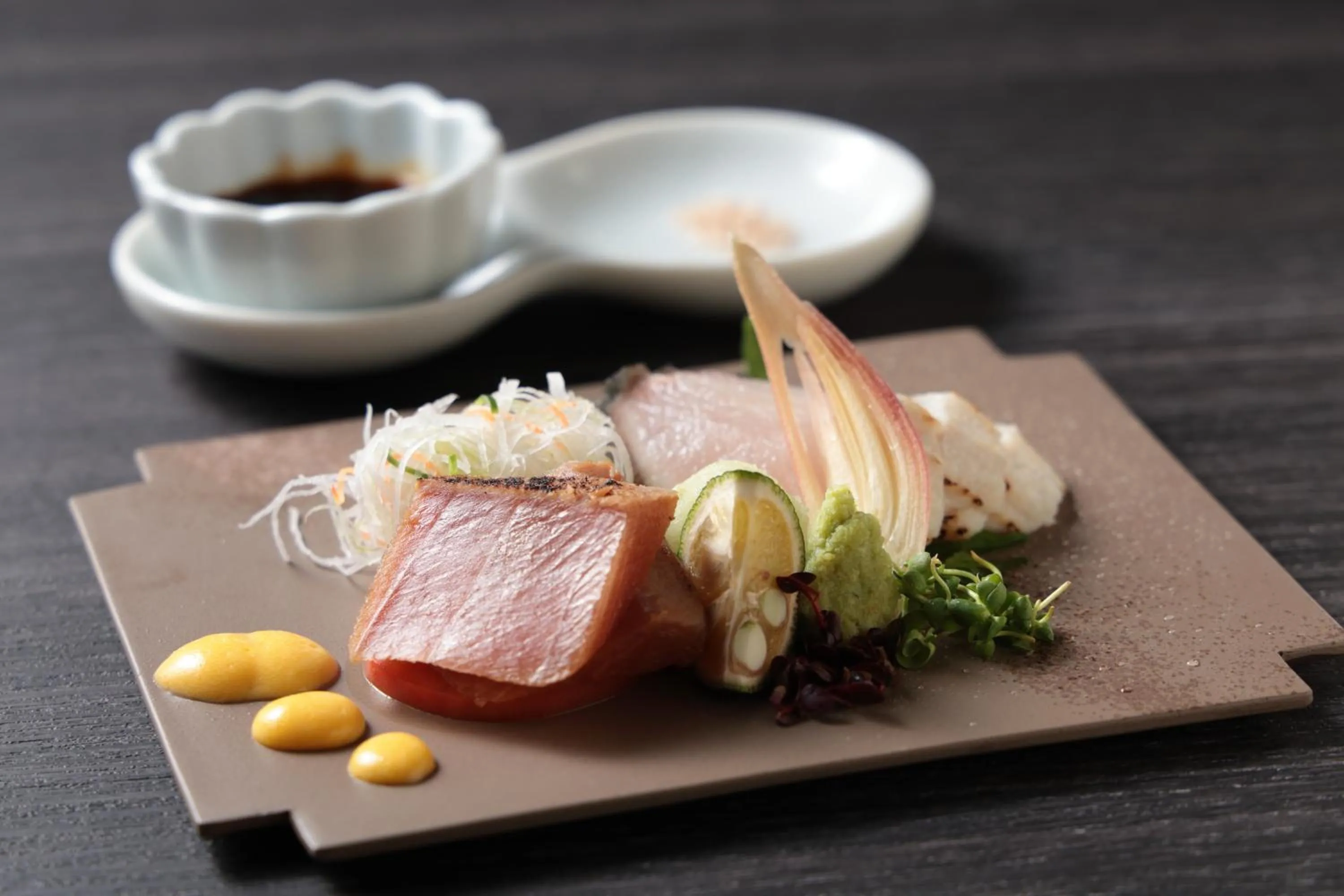 Food close-up in IZU RETREAT by Onko Chishin