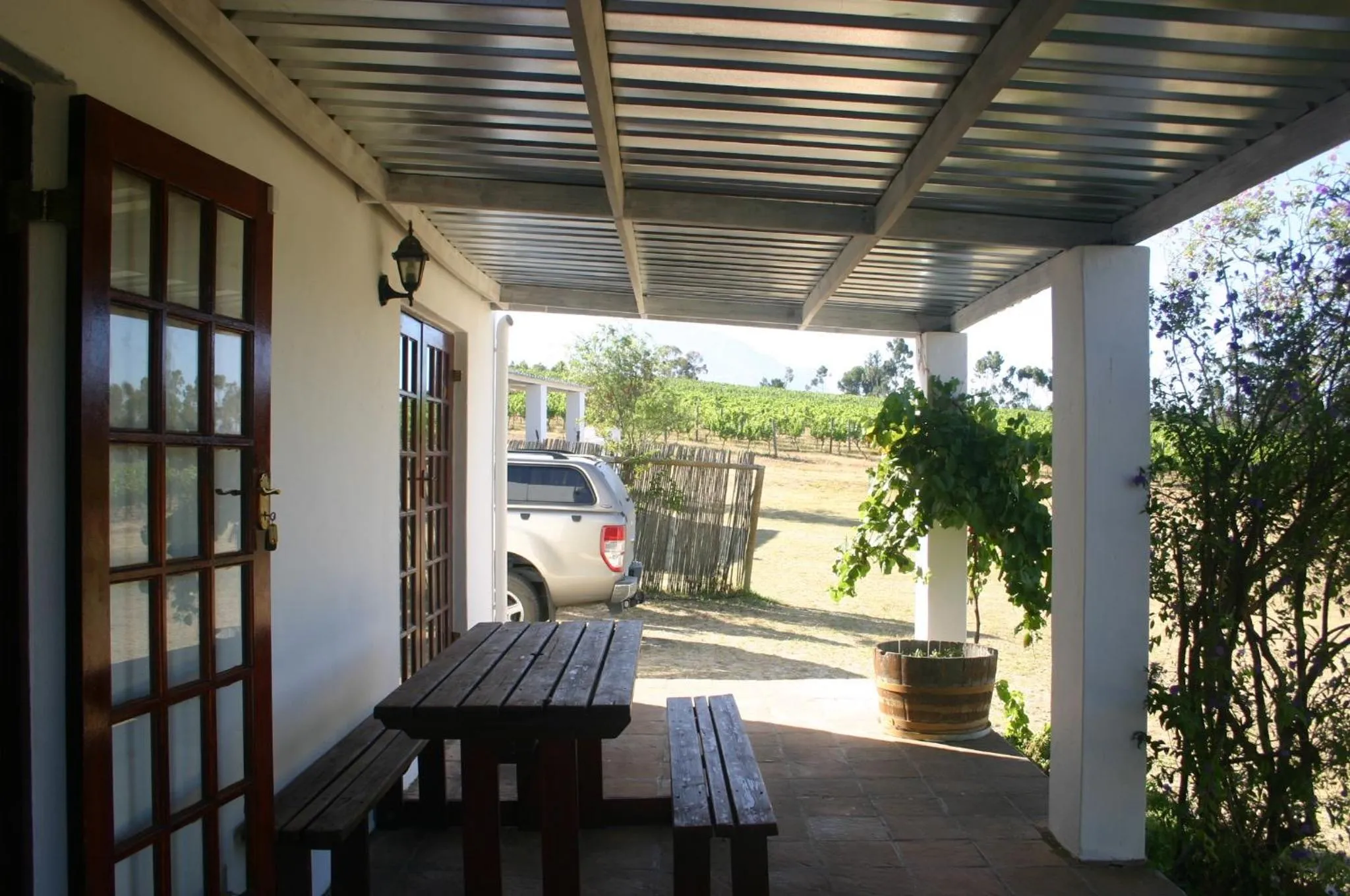 Balcony/Terrace in Fraaigelegen Farm - Home of ADHARA EVOO
