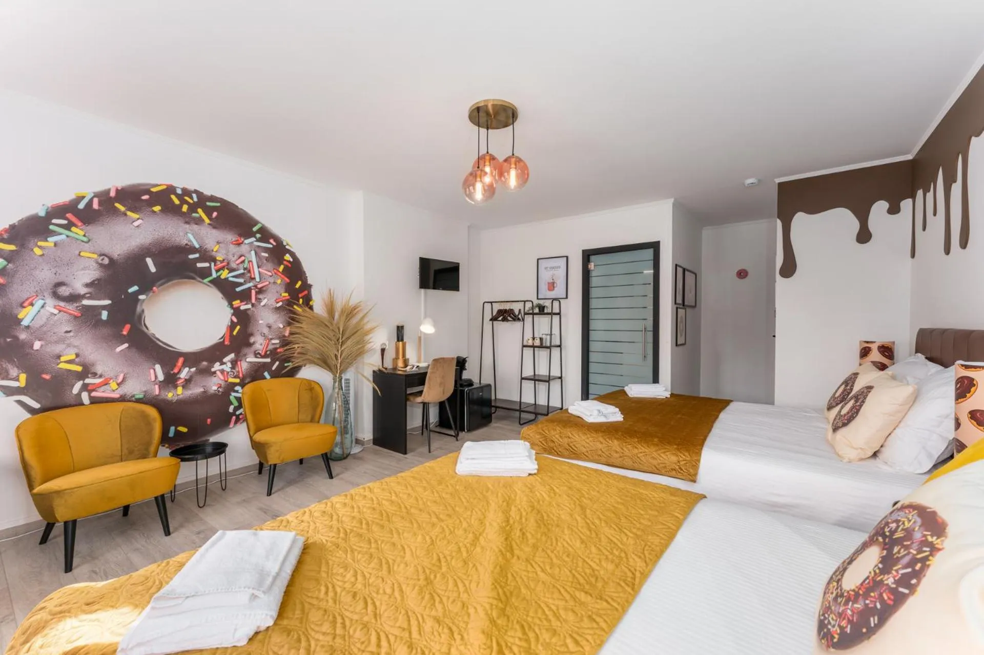 Bed in The Chocolate Suites