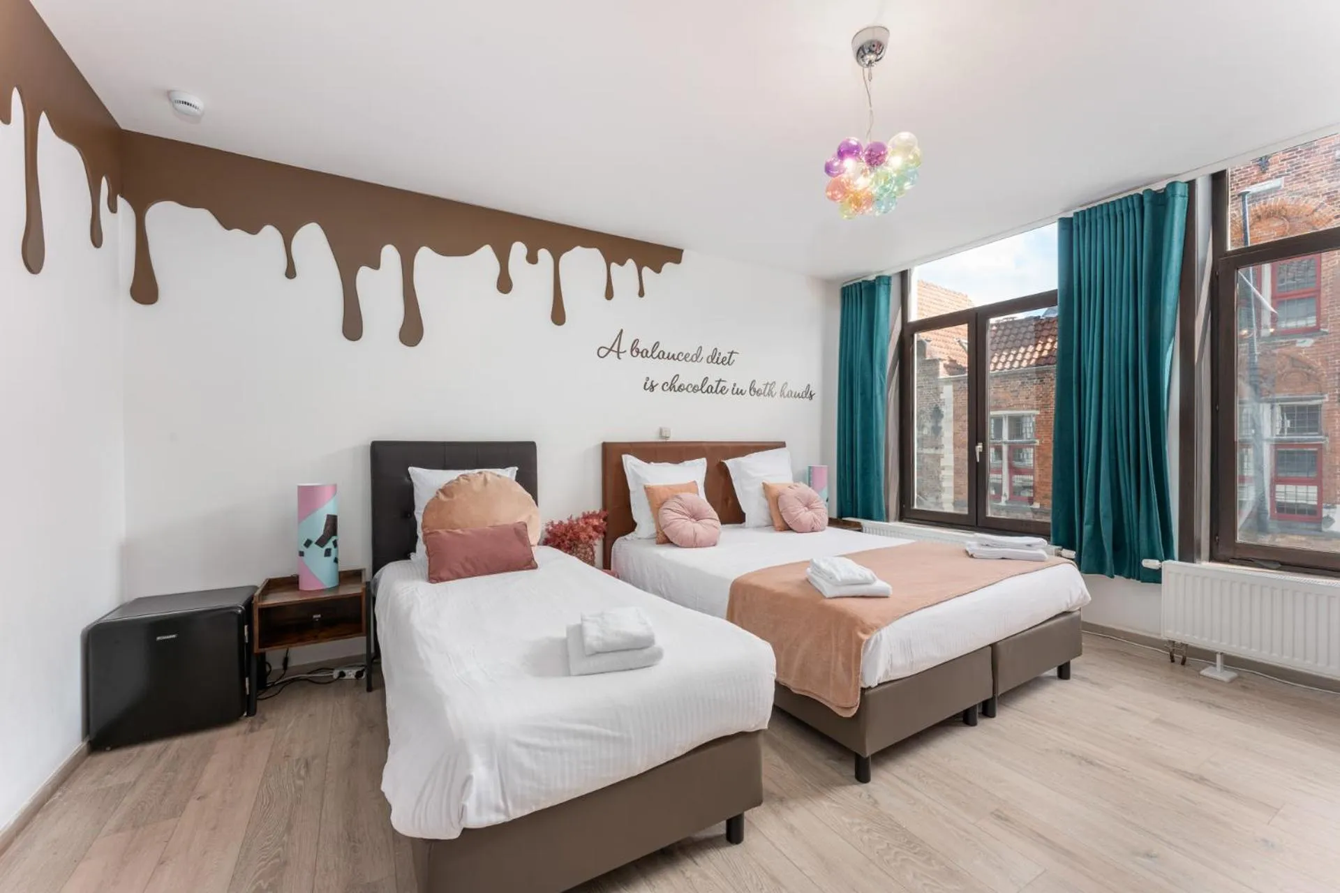 Bed in The Chocolate Suites