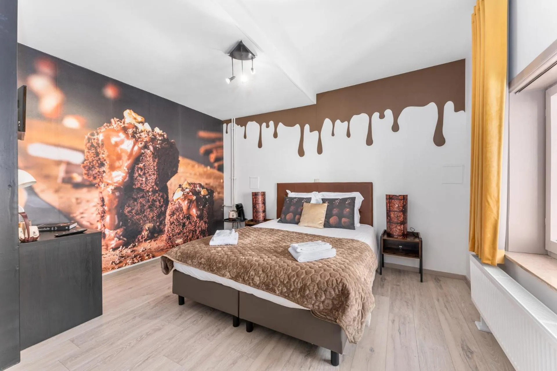 Bed in The Chocolate Suites