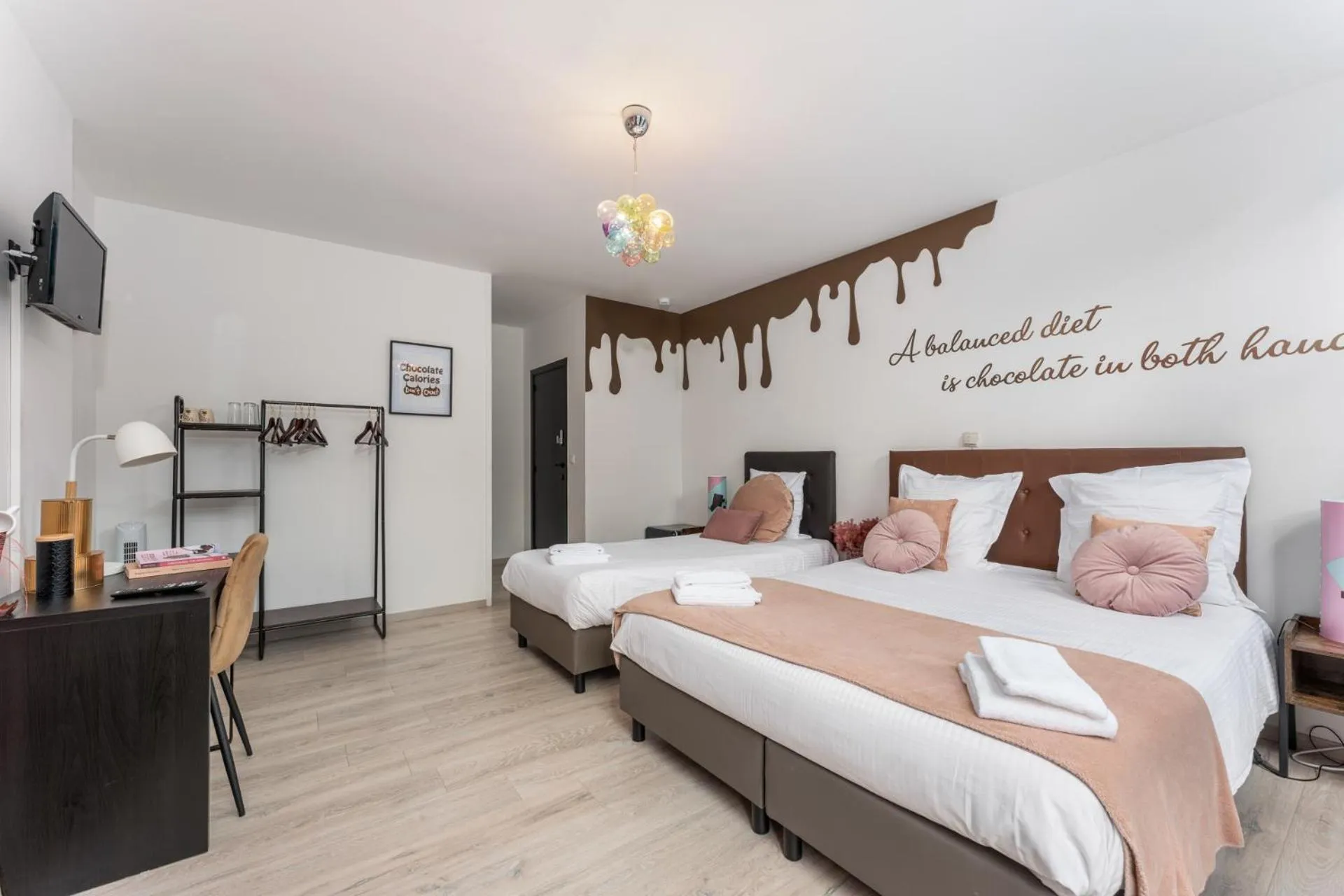 Bed in The Chocolate Suites