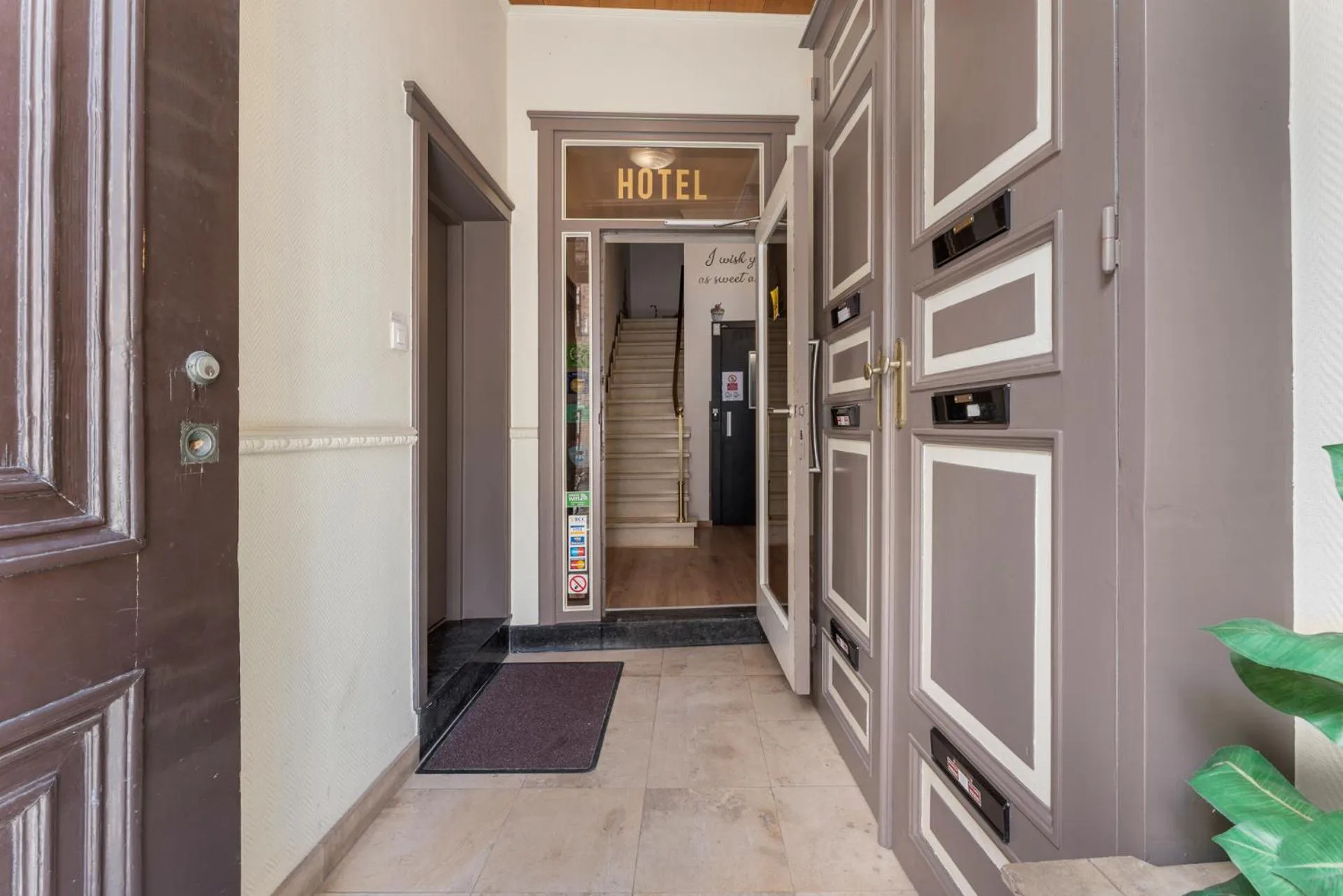 Text overlay in The Chocolate Suites