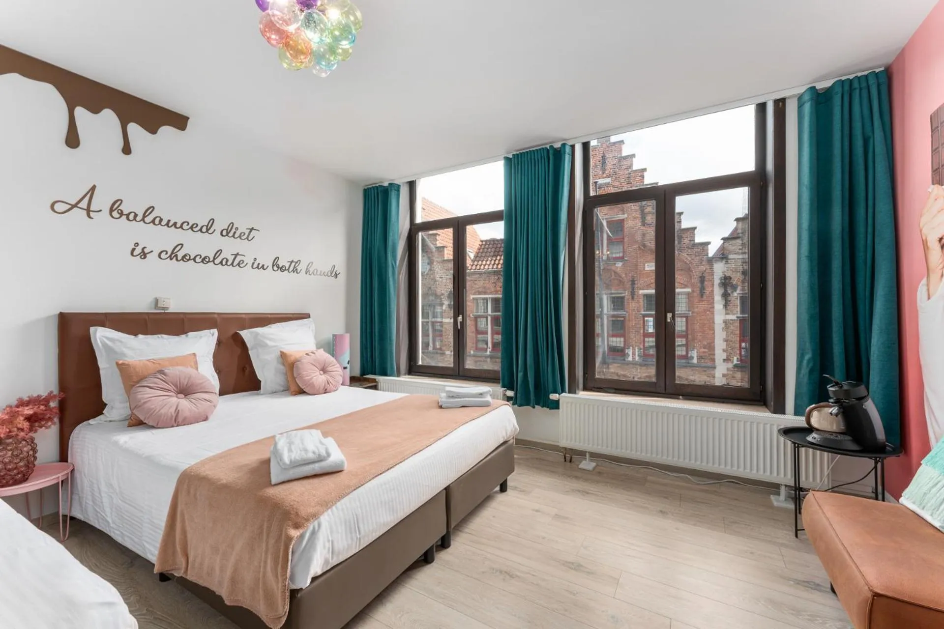 Bed in The Chocolate Suites