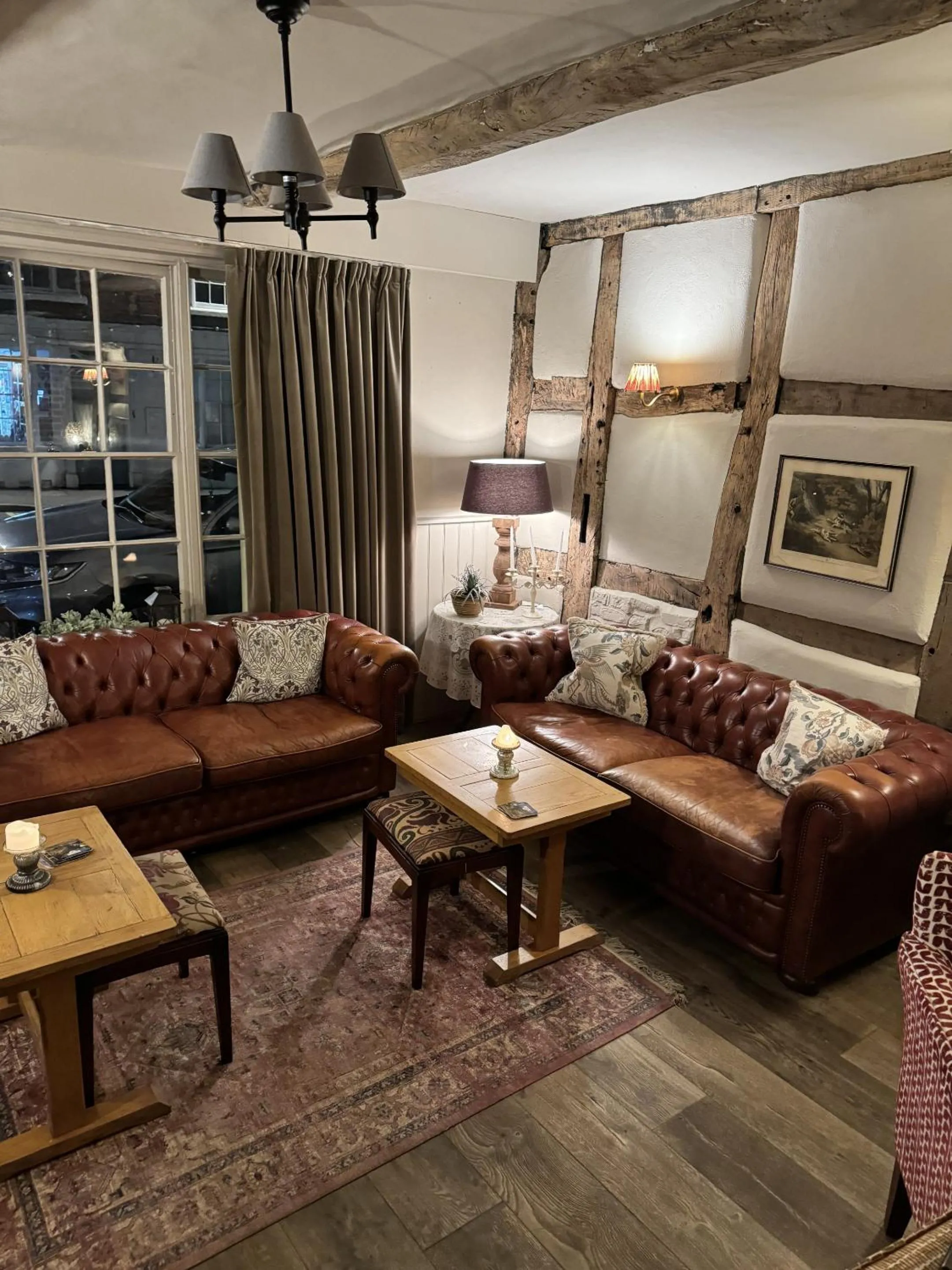 Dining area in The White Lion Hotel