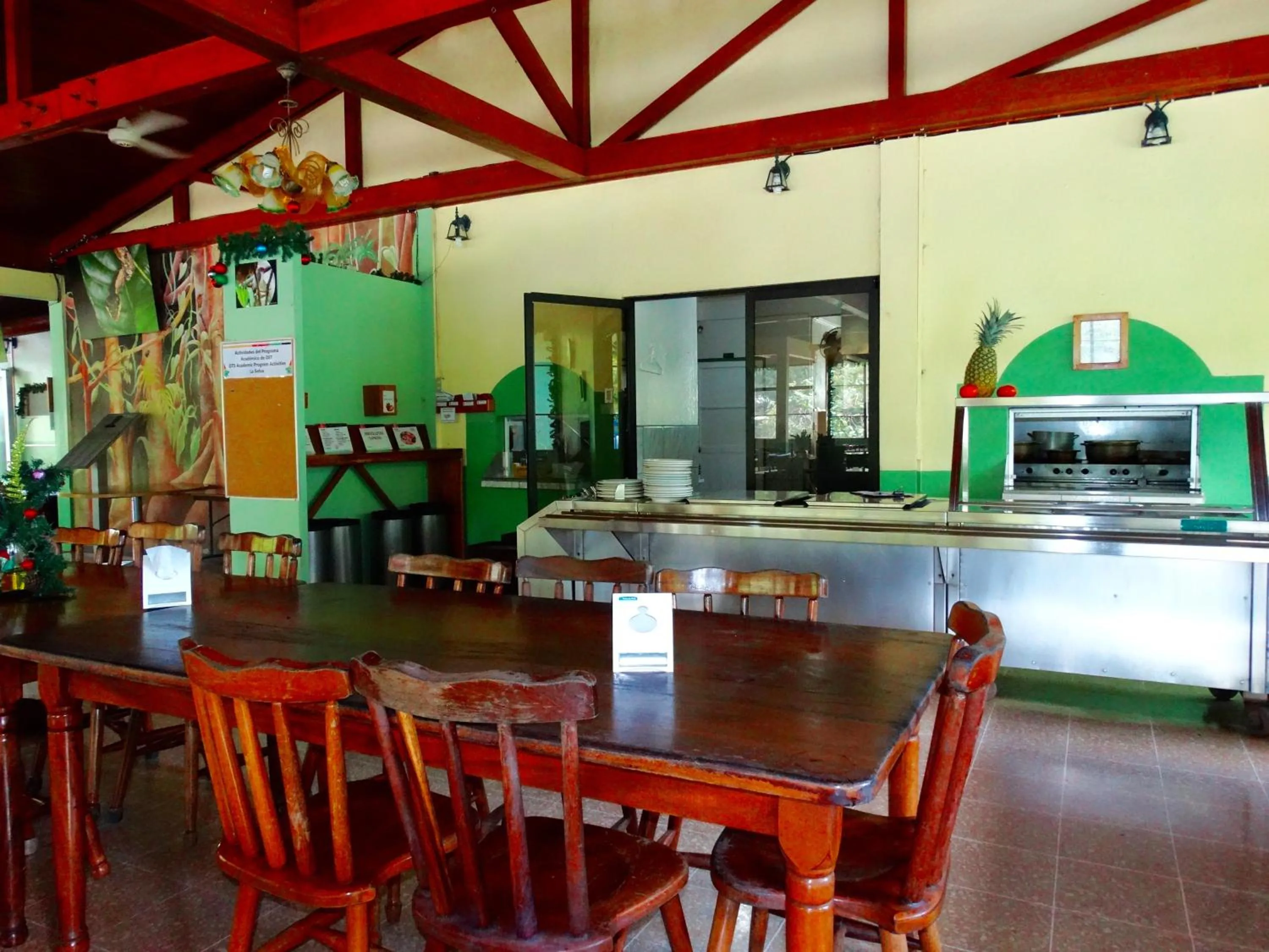 Dining area in La Selva Biological Station