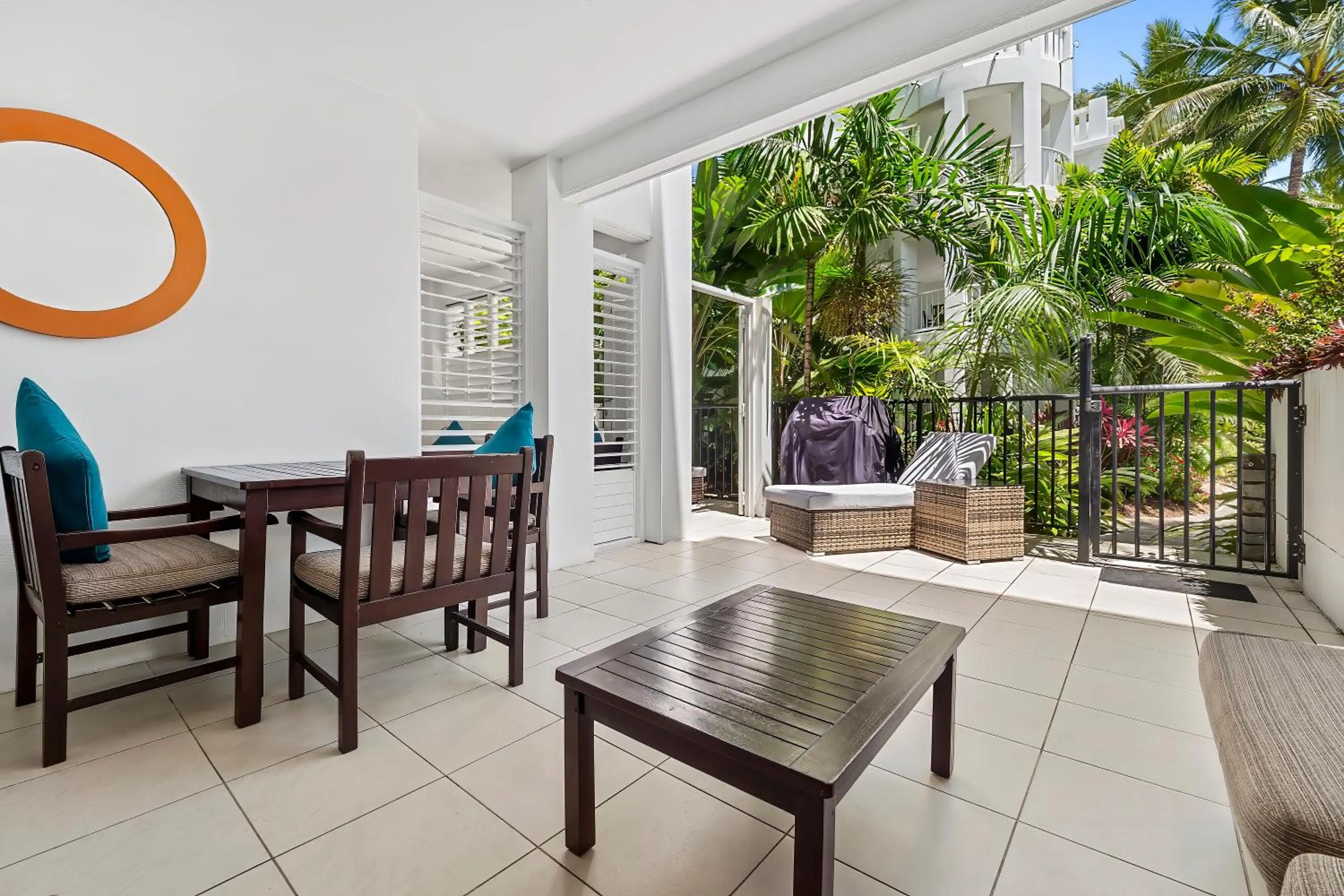 Patio in Elysium Private Apartments at Beach Club & Spa