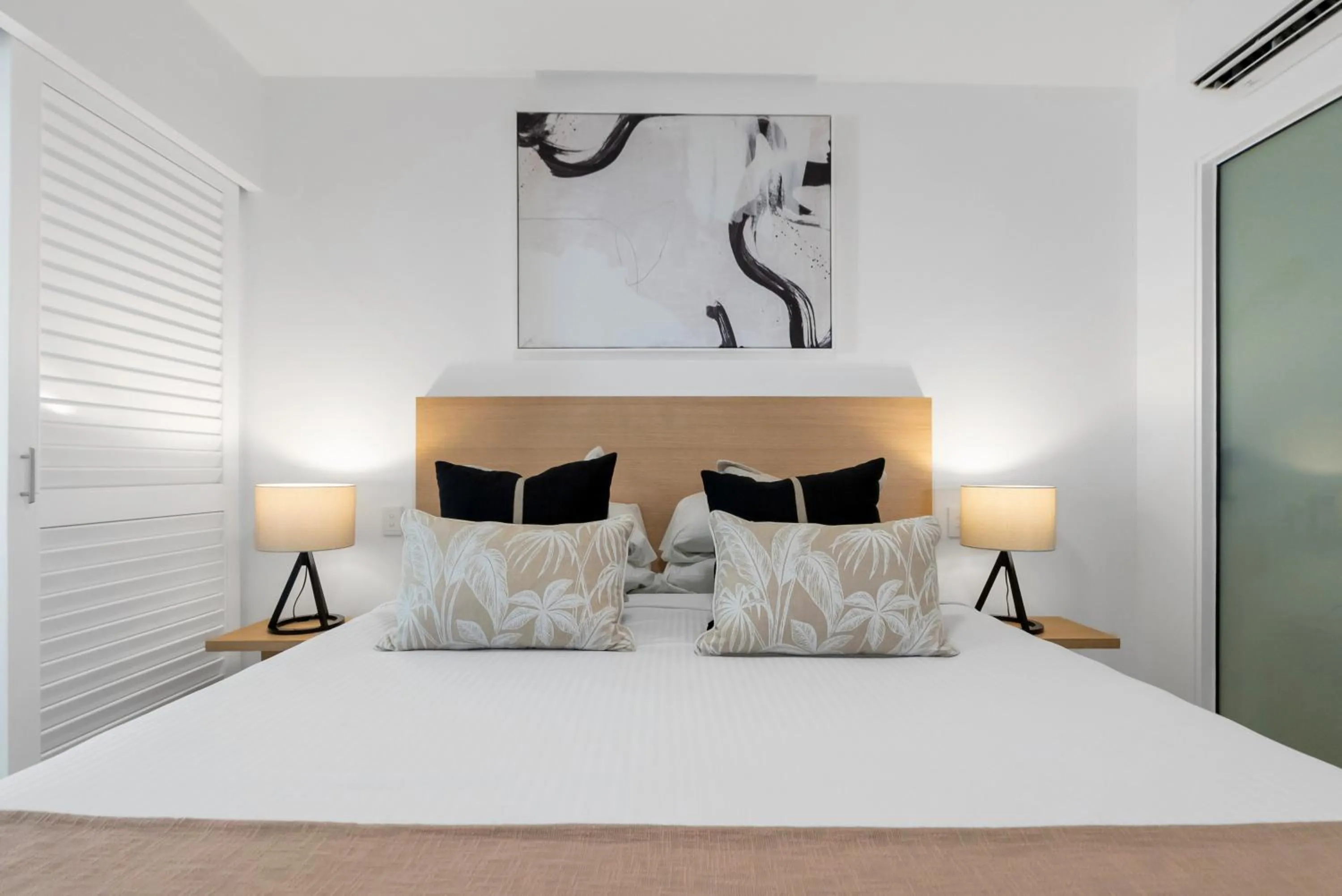 Bed in Elysium Private Apartments at Beach Club & Spa